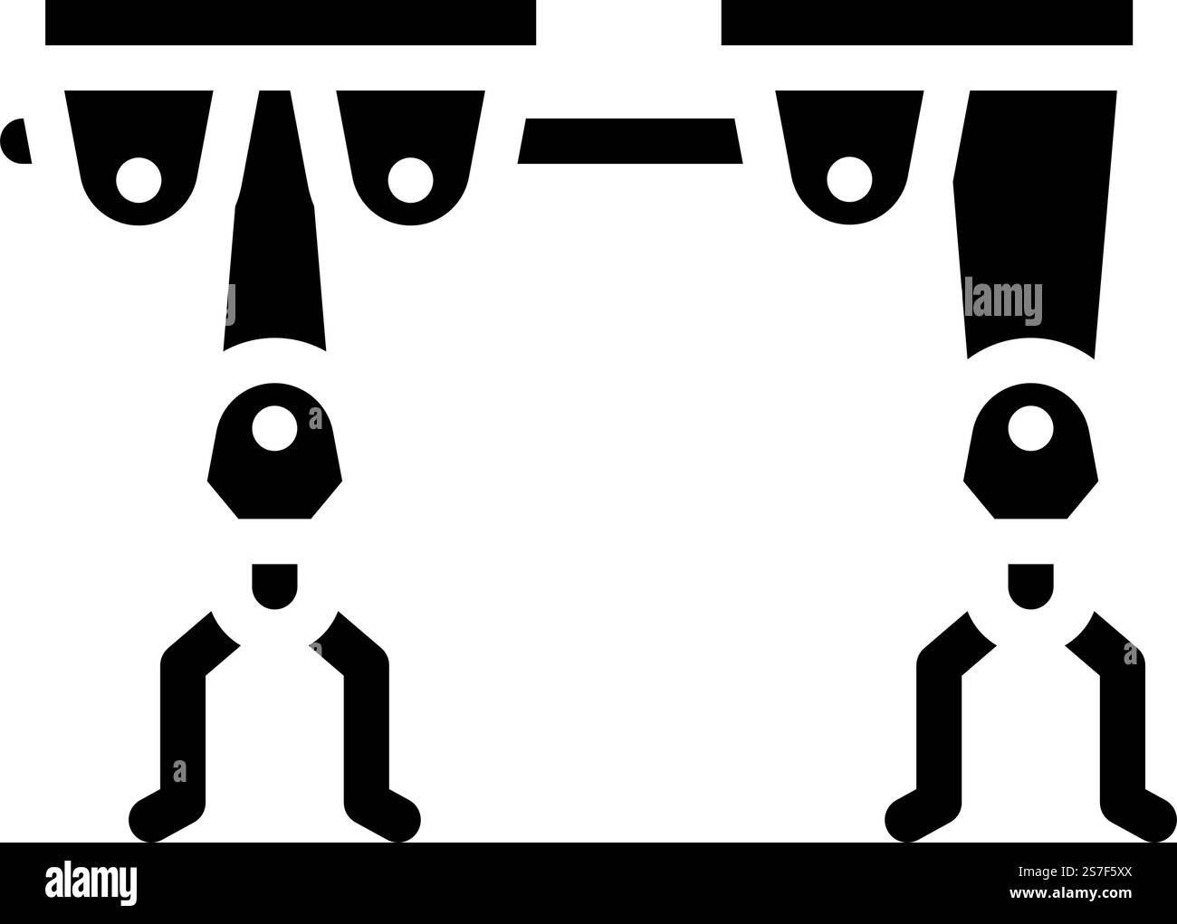 vecteur d'icône de glyphe d'outil de garage de système de sangle. enseigne pour outil de garage à système de sangle. illustration de symbole isolé. illustration vectorielle d'icône de glyphe d'outil de garage de système de sangle Illustration de Vecteur
