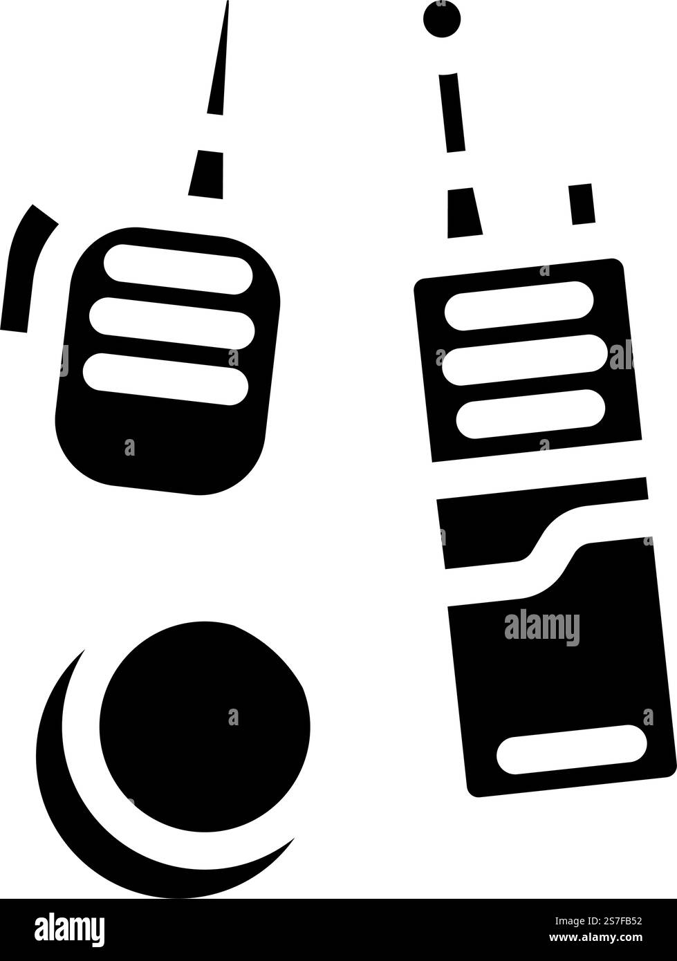 vecteur d'icône de glyphe de crime talkie de la police. signe de crime de talkie-walkie de police. illustration de symbole isolé. police walkie talkie crime crime glyphe illustration vectorielle Illustration de Vecteur