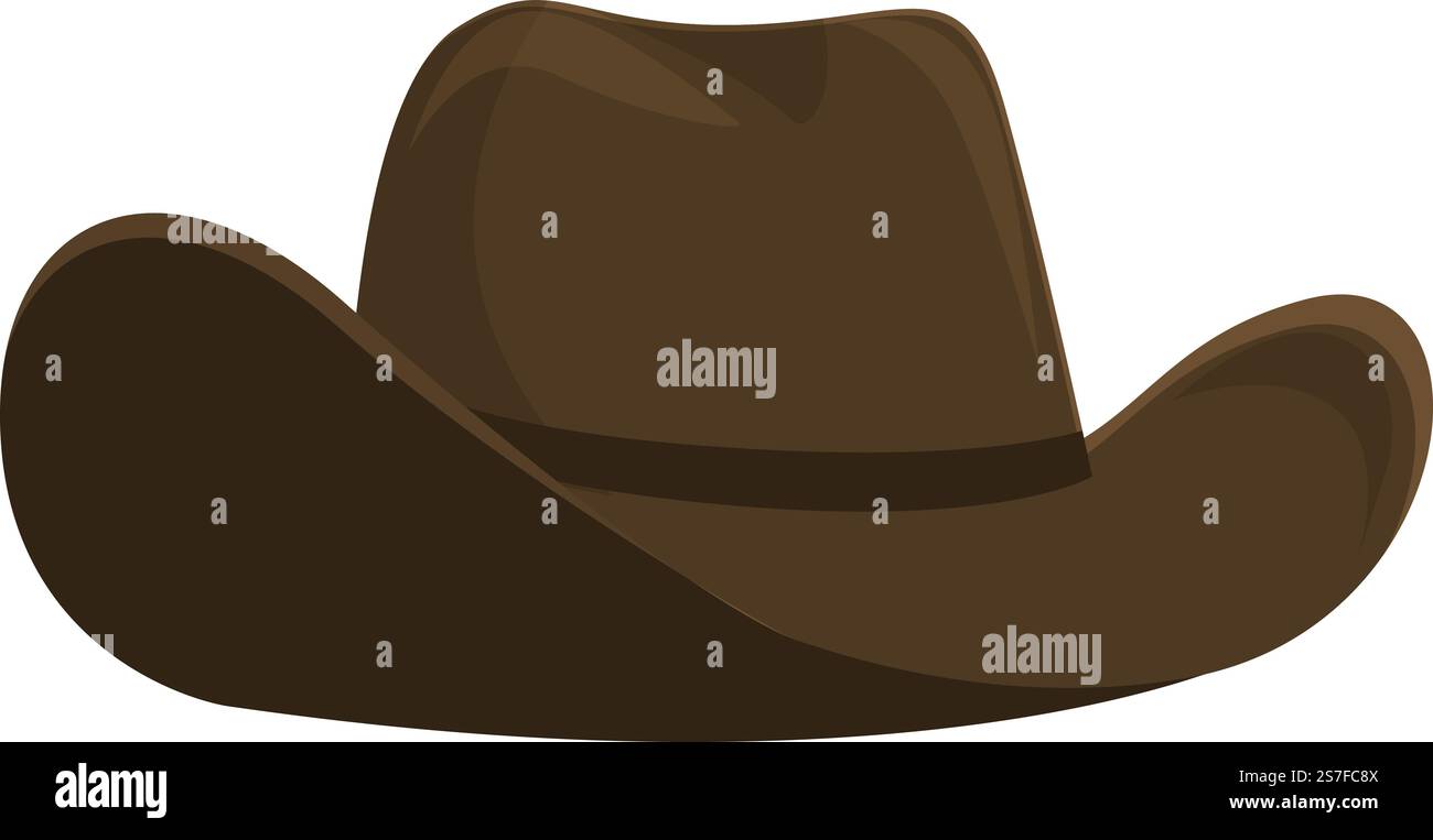 Vecteur de dessin animé d'icône d'accessoire de chapeau de cowboy. Cuir occidental. Vieux pays. Vecteur de dessin animé d'icône d'accessoire de chapeau de cowboy. Cuir occidental Illustration de Vecteur