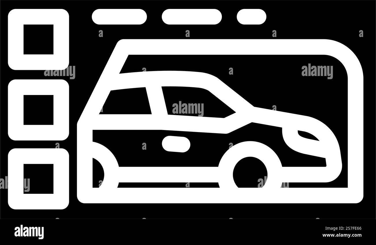 vecteur d'icône de glyphe d'enfant de jouet de voiture. panneau pour enfant jouet de voiture. illustration de symbole isolé. illustration vectorielle d'icône de glyphe d'enfant jouet de voiture Illustration de Vecteur
