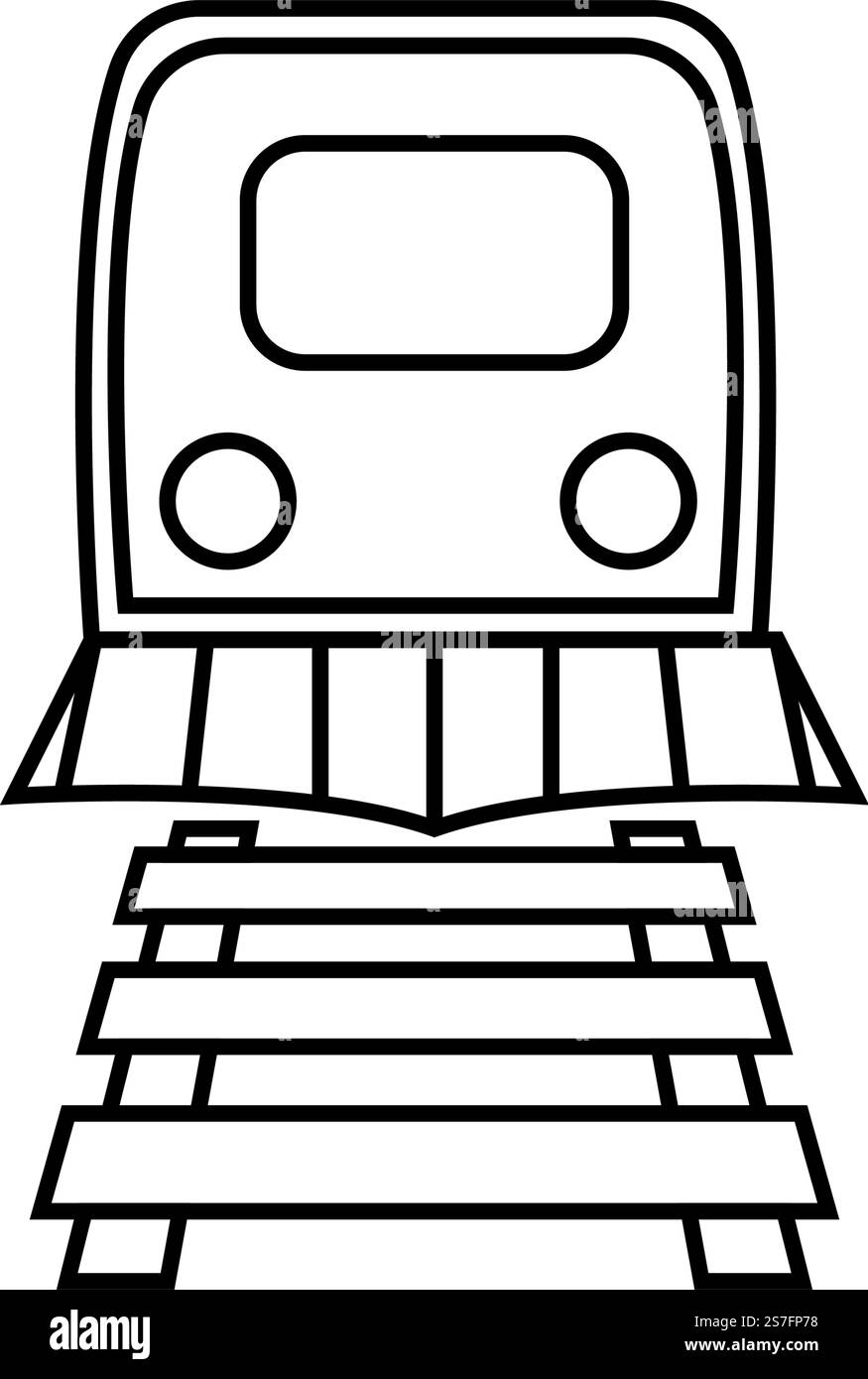 Conception plate de vecteur d'icône de logo d'illustration de train Illustration de Vecteur
