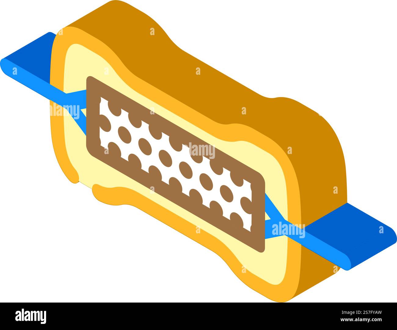 vecteur d'icône isométrique de composant électronique de résistance de film de carbone. panneau de composant électronique à résistance à film de carbone. illustration de symbole isolé. illustration vectorielle d'icône isométrique de composant électronique de résistance de film de carbone Illustration de Vecteur