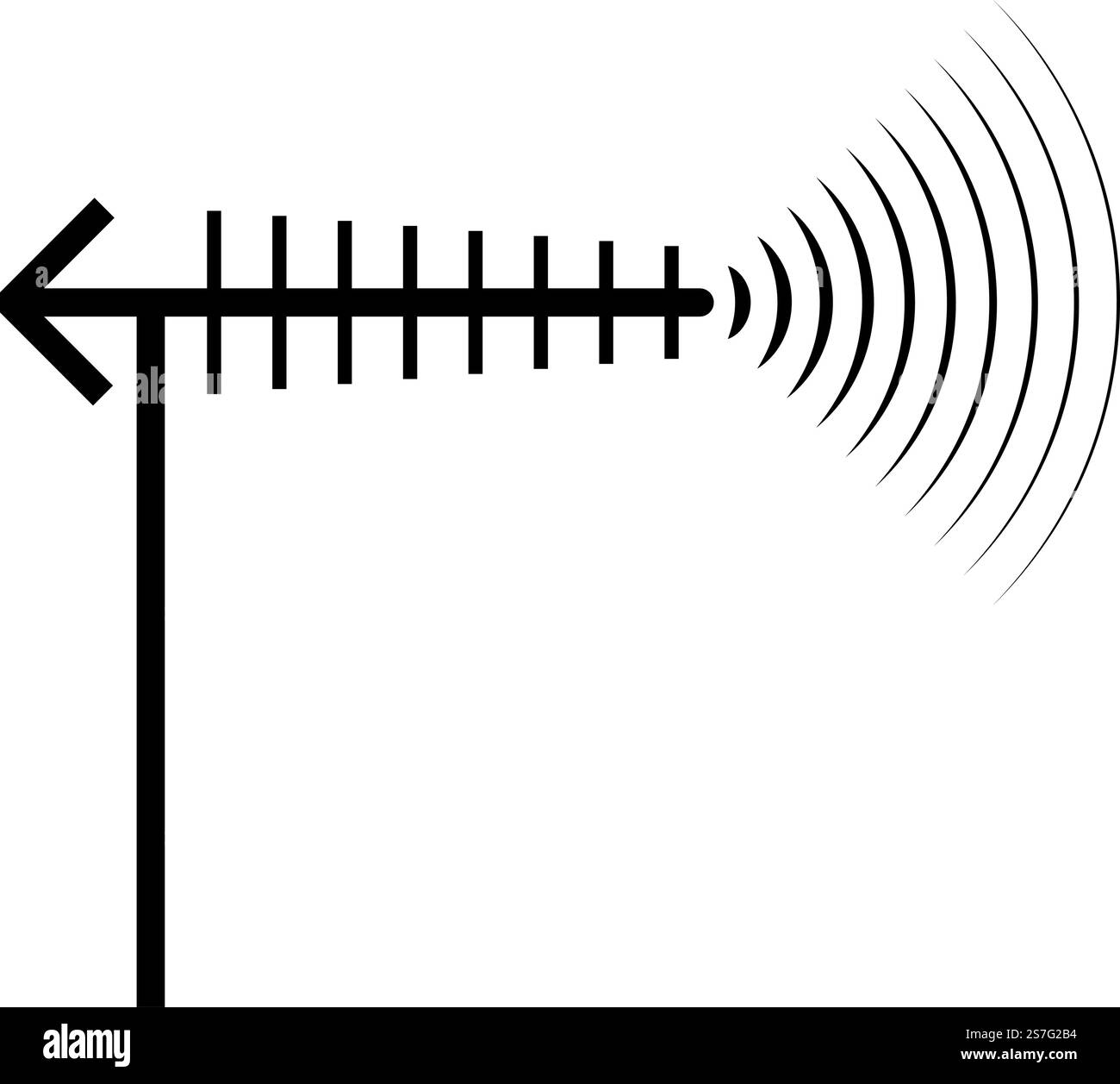 Antenne TV et icône d'onde noire illustration vectorielle image plat style simple. Antenne TV et icône d'onde couleur noire illustration vectorielle image plat style Illustration de Vecteur