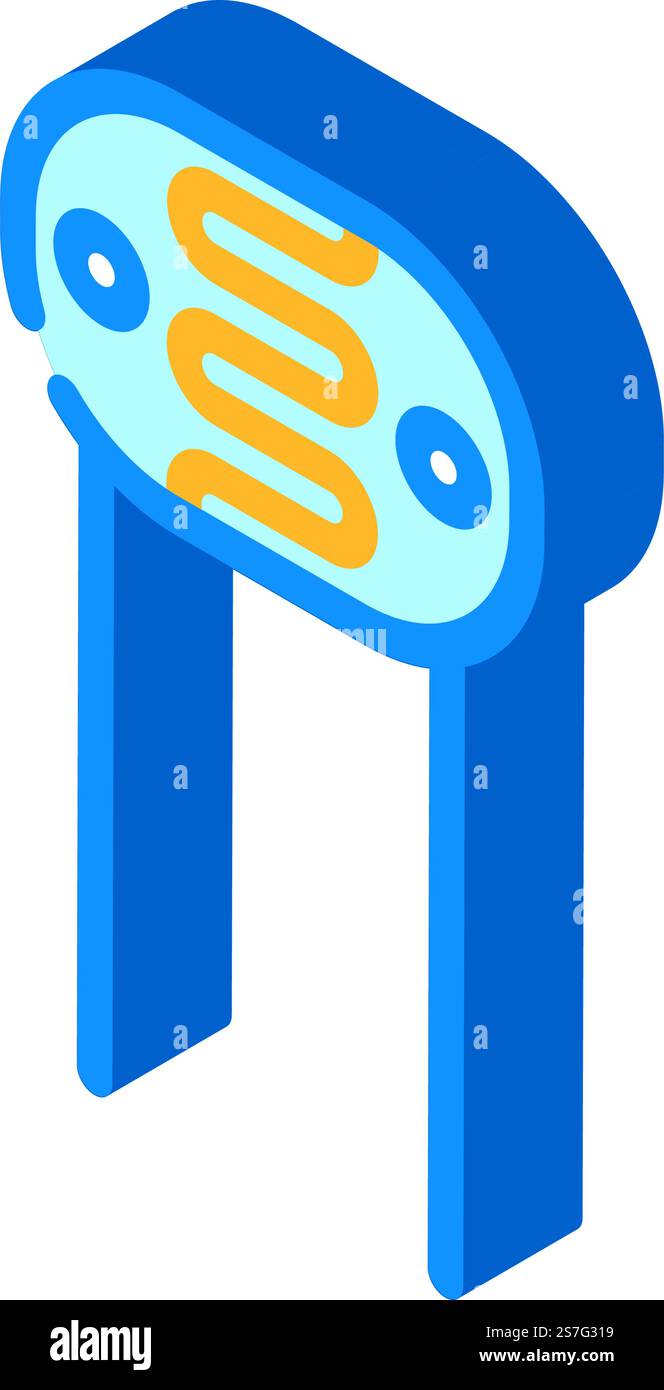 vecteur d'icône isométrique de composant électronique de photorésistance. panneau de composant électronique à photorésistance. illustration de symbole isolé. illustration vectorielle d'icône isométrique de composant électronique de photorésistance Illustration de Vecteur