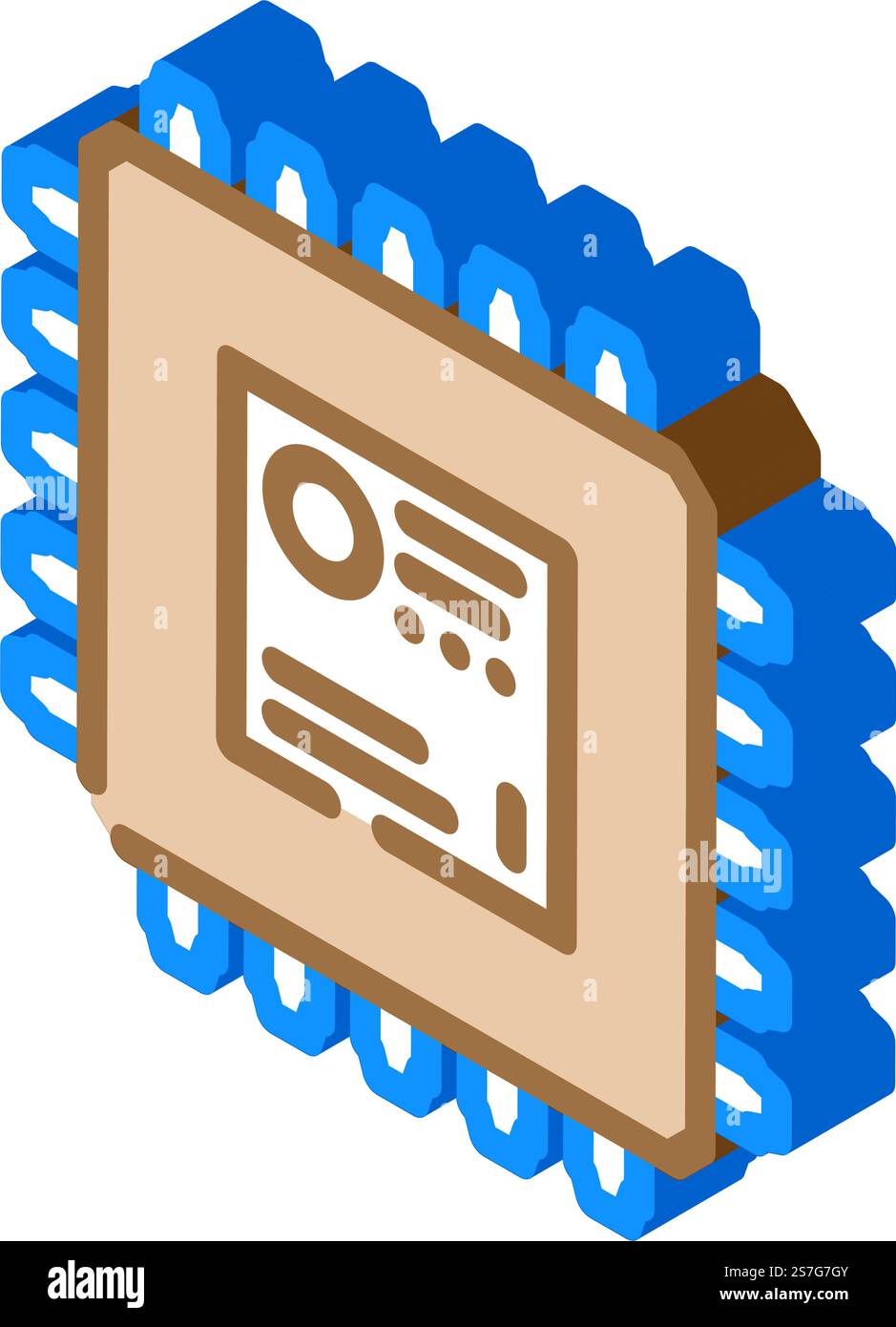 vecteur d'icône isométrique de composant électronique de microcontrôleur. panneau de composant electronique a microcontroleur. illustration de symbole isolé. illustration vectorielle d'icône isométrique de composant électronique de microcontrôleur Illustration de Vecteur