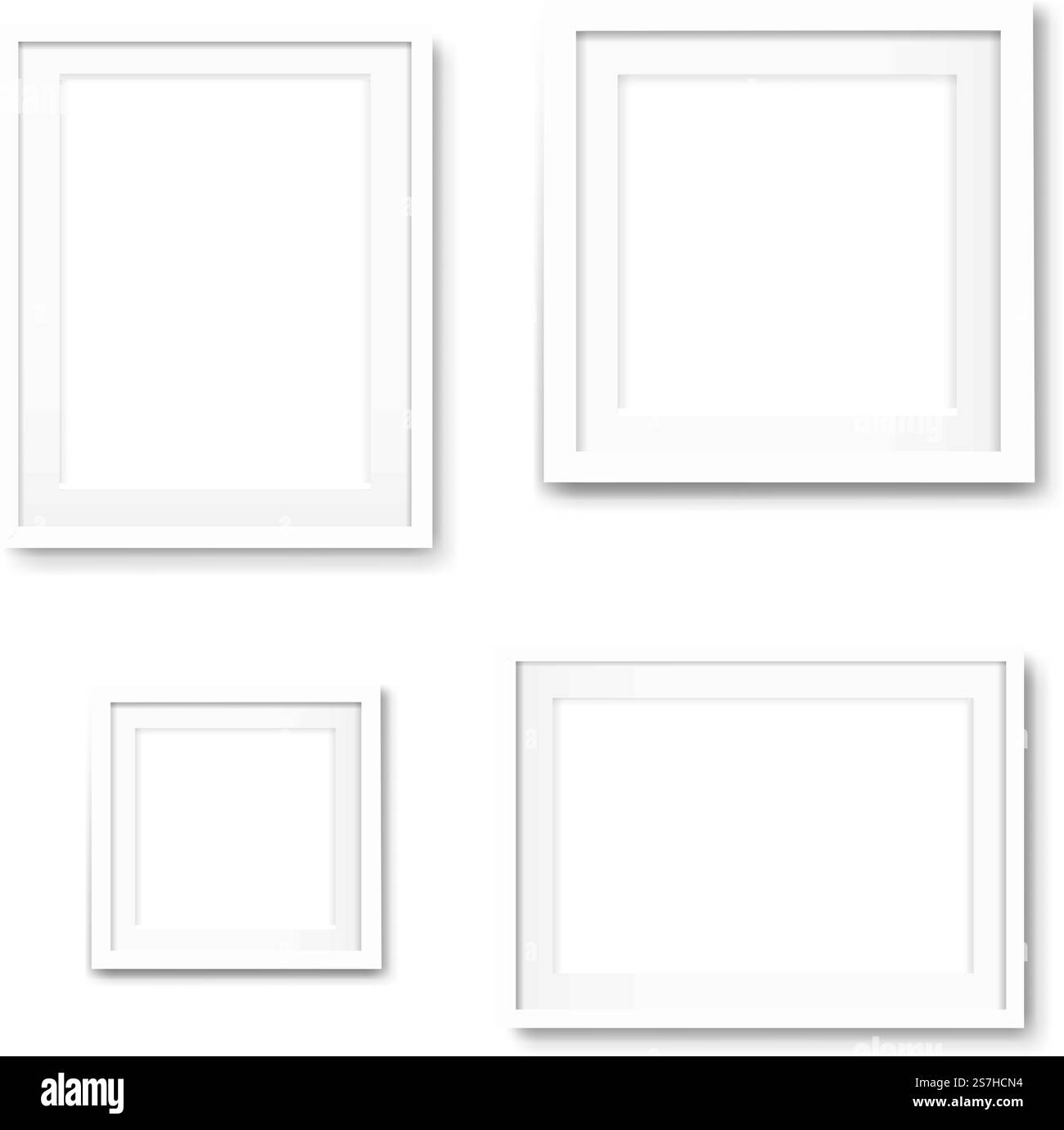 Cadre photo Set arrière-plan isolé avec maillage dégradé, illustration vectorielle Illustration de Vecteur