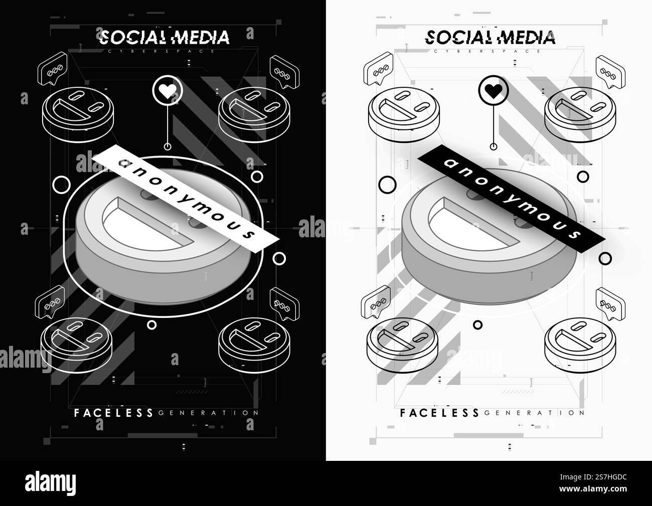 Affiche conceptuelle de médias sociaux.. Affiche conceptuelle de médias sociaux. Bannière web de promotion moderne pour les applications mobiles de médias sociaux. Eléments de conception pour le Web, Internet, App, Analytics, promotion, marketing. Illustration de Vecteur