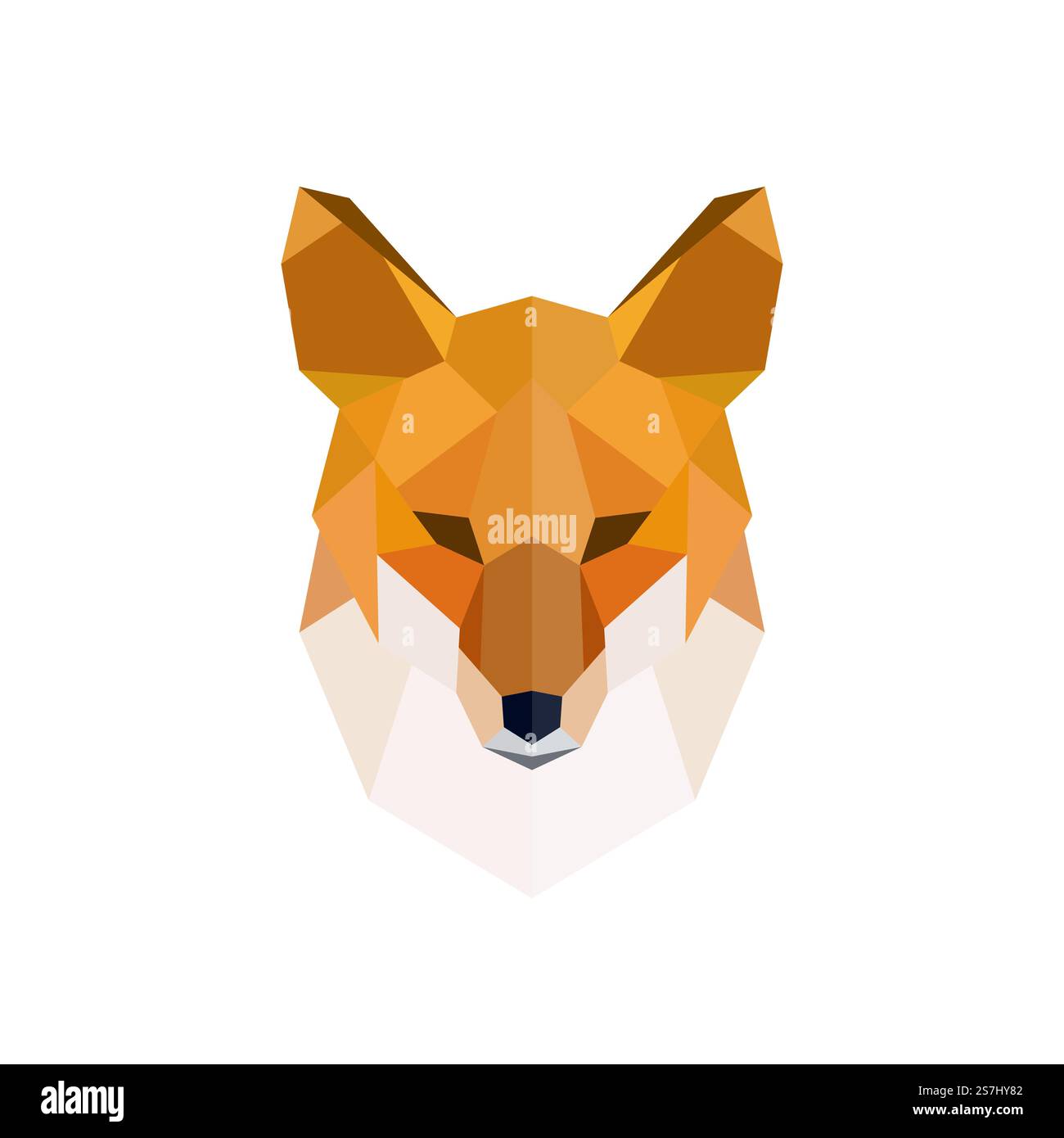 Tête de renard roux. Style polygonal moderne. Illustration vectorielle. Illustration de Vecteur