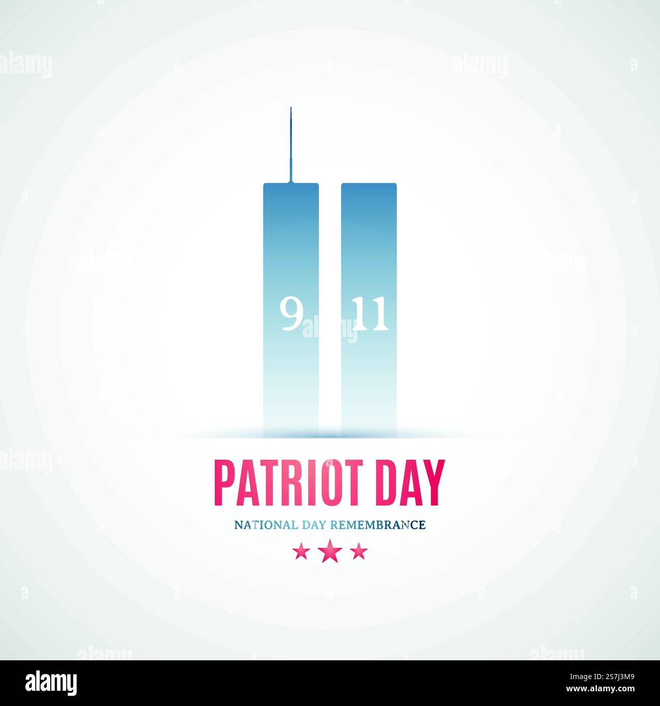 9/11 jour du souvenir aux États-Unis. Nous n'oublierons jamais. Jour Patriot. Silhouette Twin Towers. Illustration vectorielle. Illustration de Vecteur