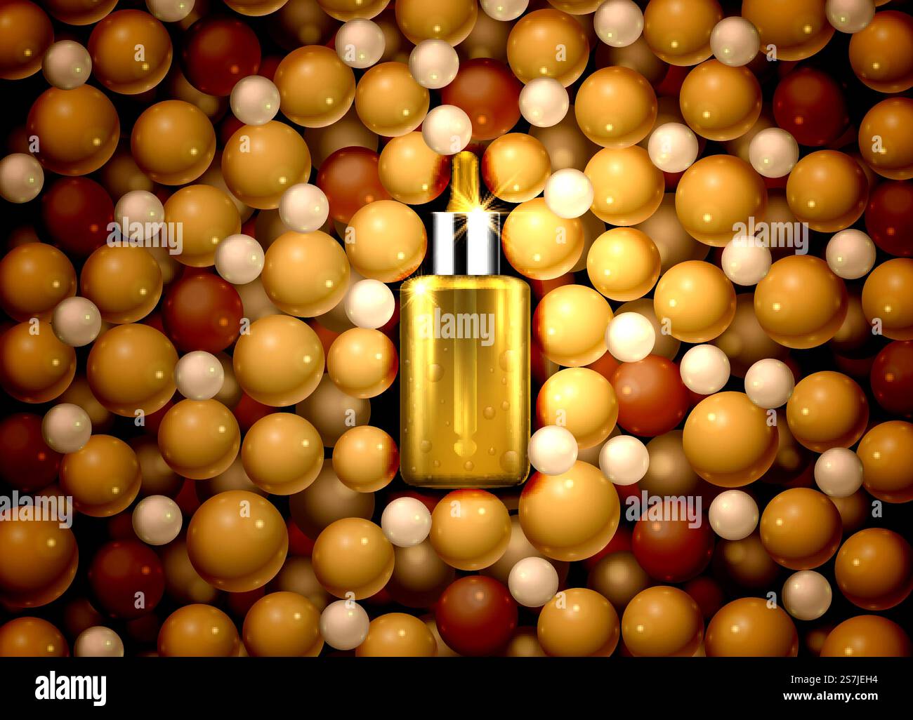 Produit d'huile de sérum, extrait d'arôme médical, essence de nature. Illustration vectorielle. Produit d'huile de sérum, extrait d'arôme médical, essence de nature. Vecteur Illustration de Vecteur