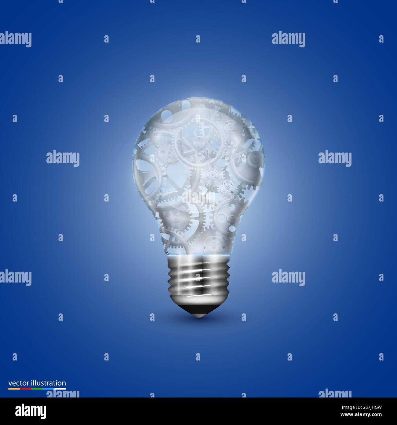 Ampoule vectorielle avec mécanisme. Illustration art 10eps. Ampoule vectorielle avec mécanisme Illustration de Vecteur