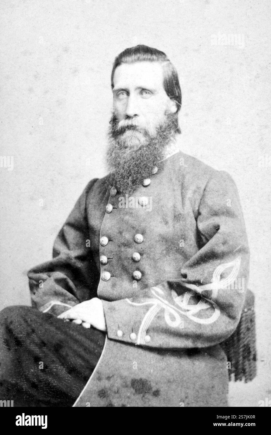 John Bell Hood (1831 – 1879) général confédéré pendant la guerre de Sécession. Banque D'Images