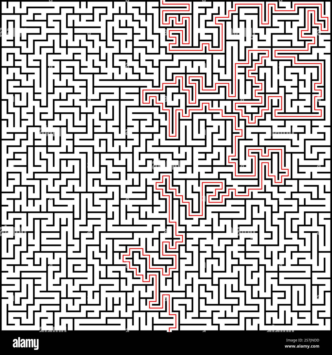 Labyrinthe vectoriel abstrait de grande complexité avec solution.. Labyrinthe vectoriel abstrait de grande complexité avec solution Illustration de Vecteur