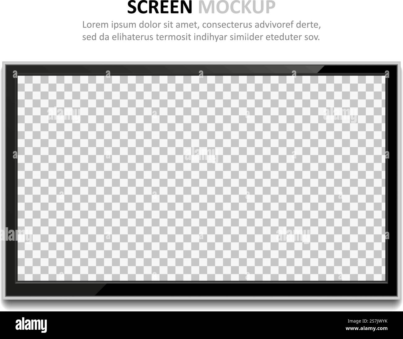 Maquette d'écran. TV avec écran vierge pour le design Illustration de Vecteur
