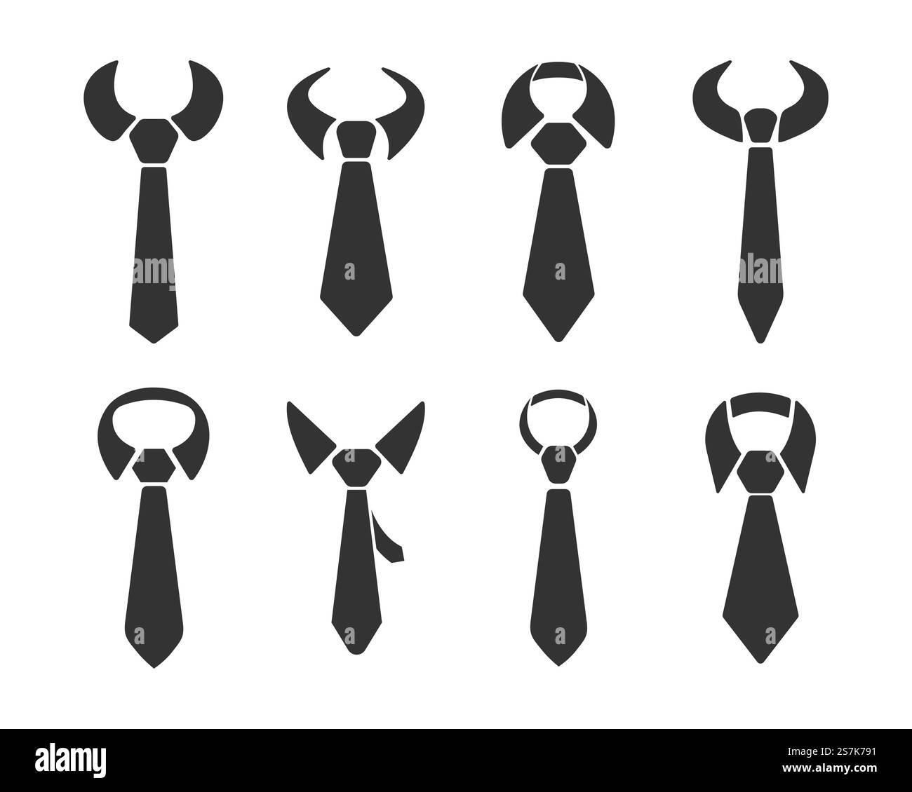 Joyeuse fête des pères et des rsquo. Père & rsquo ; silhouette de cravate isolé sur fond blanc Illustration de Vecteur