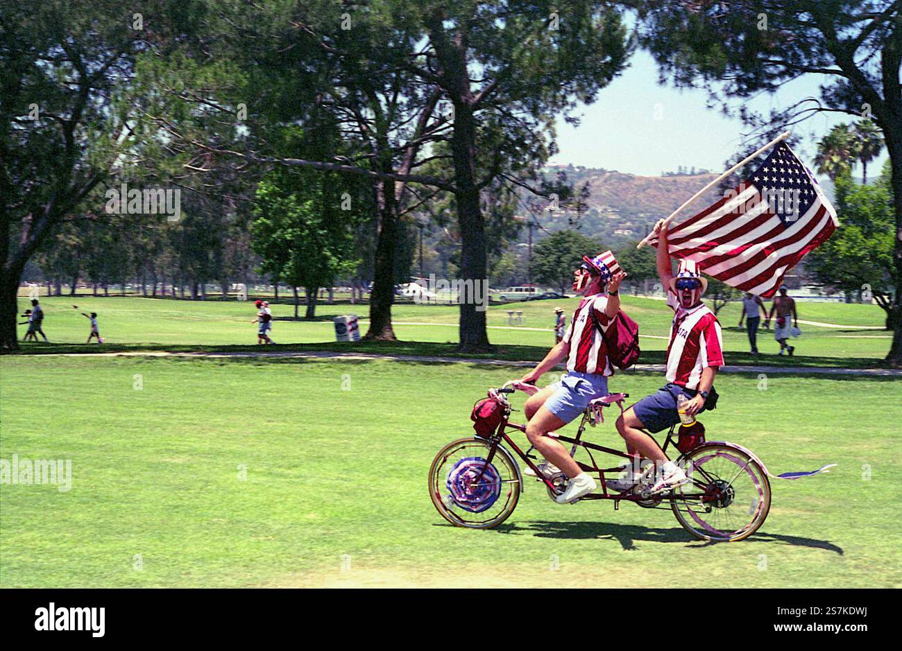Pasadena, Californie, États-Unis. Supporters américains lors de la Coupe du monde de la FIFA 1994. Banque D'Images Pasadena, Californie, États-Unis. Supporters américains lors de la Coupe du monde de la FIFA 1994. Banque D'Images