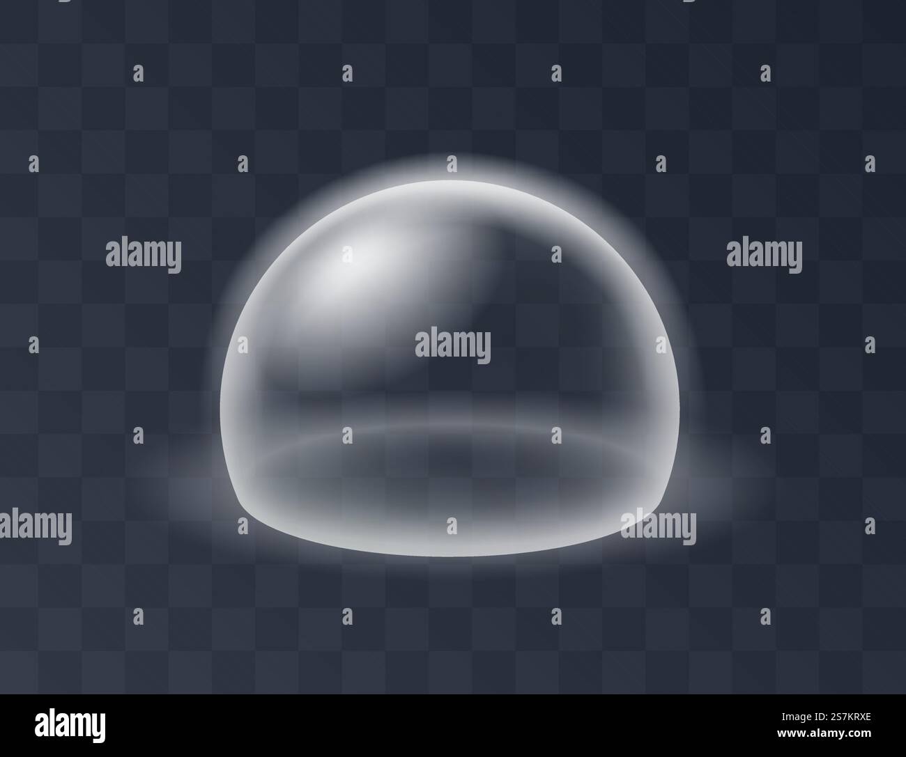 Protection contre les bulles. Champ d'énergie de force de protection, sphère protectrice transparente incandescente, barrière de sécurité et de sûreté. Illustration vectorielle 3D réaliste. Protection contre les bulles. Champ d'énergie de force de protection, sphère transparente incandescente, barrière de sécurité Illustration de Vecteur
