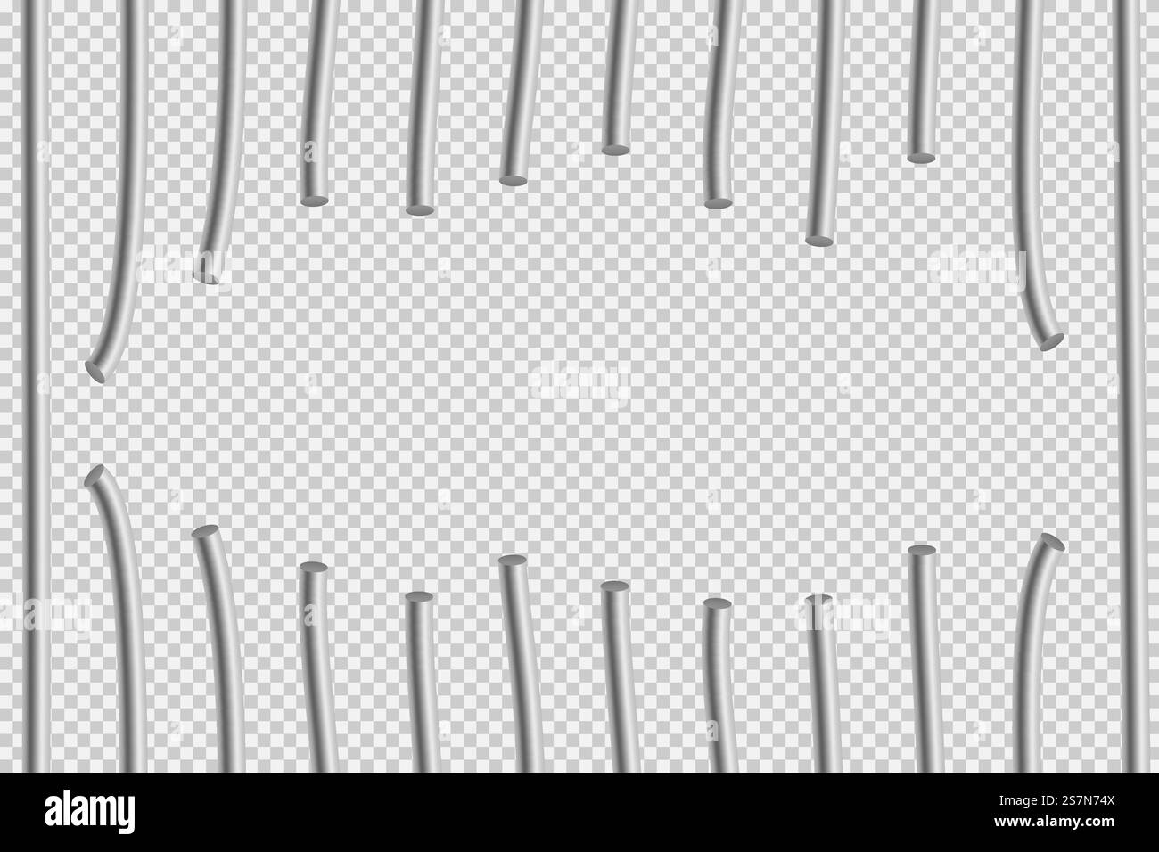 Fenêtre avec barres de prison sciées Illustration de Vecteur
