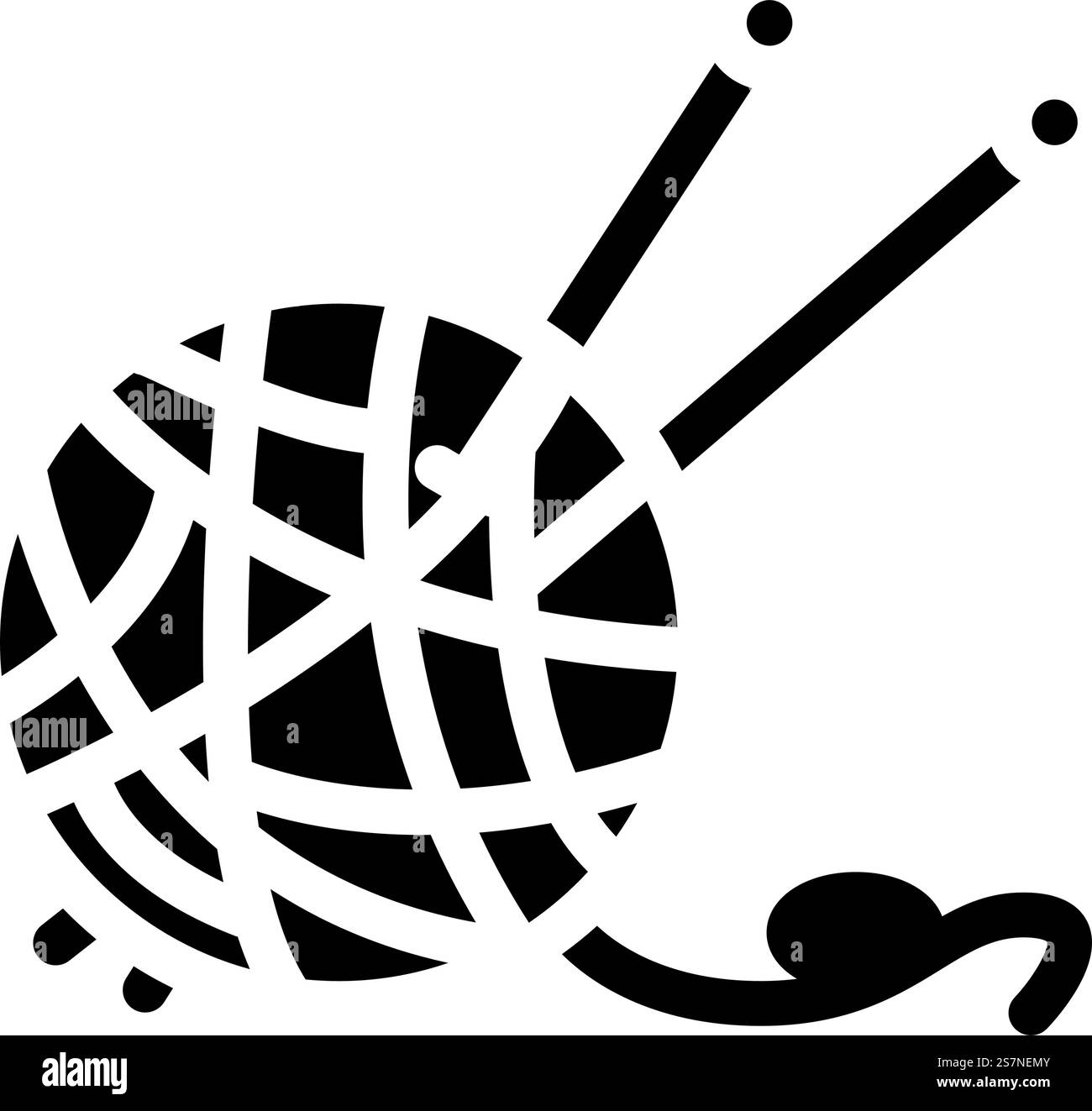 vecteur d'icône de glyphe en laine tricotant le fil de boule. enseigne de laine a tricoter a fil de boules. illustration de symbole isolé. illustration vectorielle d'icône de glyphe en laine tricotant le fil de boule Illustration de Vecteur