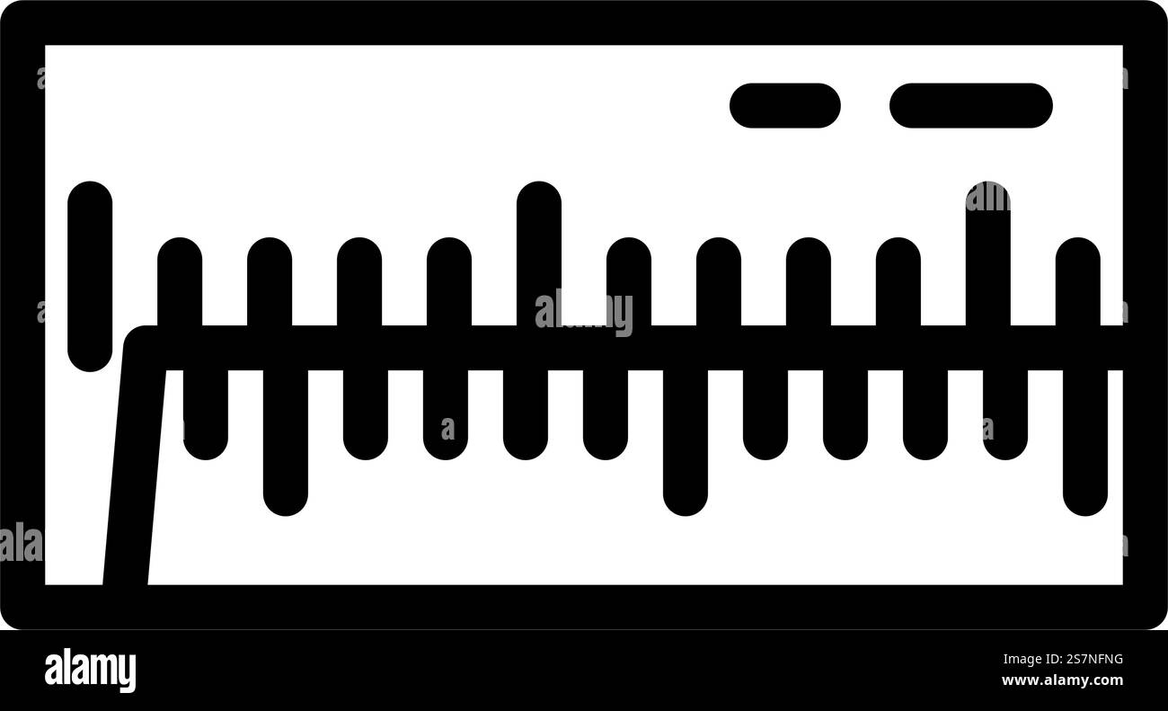 vecteur d'icône de ligne de travail d'outil de jauge vernier. étiquette de travail outil de jauge à vernier. illustration noire du symbole de contour isolé. illustration vectorielle d'icône de ligne de travail d'outil de jauge à vernier Illustration de Vecteur