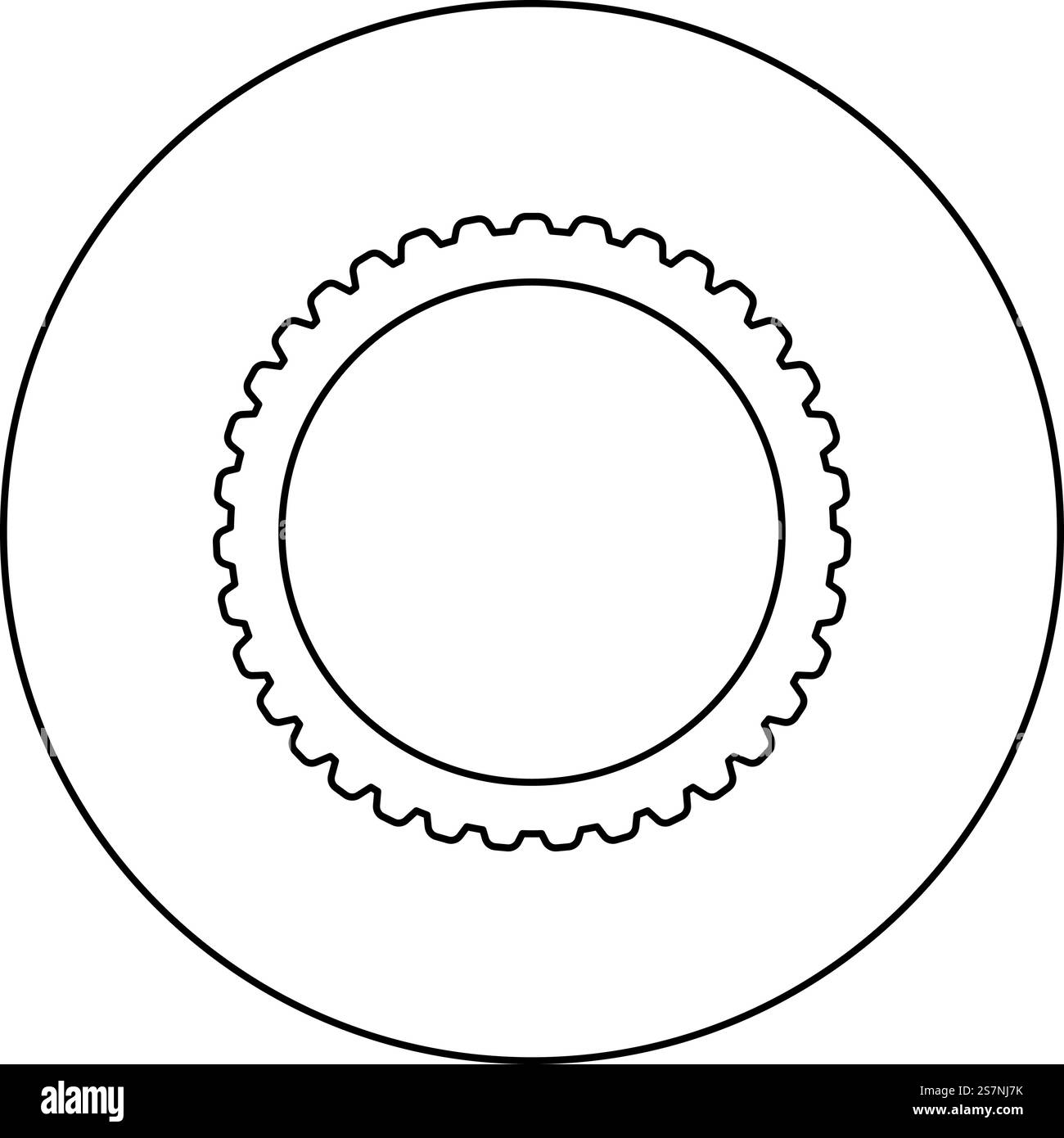 Pneu de vélo pneu de moto pièces de roue en caoutchouc icône en cercle rond couleur noire illustration vectorielle image contour ligne de contour mince style simple. Pneu de vélo pneu de moto pièces de roue icône de composé en caoutchouc de roue en cercle rond noir illustration vectorielle d'image contour ligne de contour mince style Illustration de Vecteur