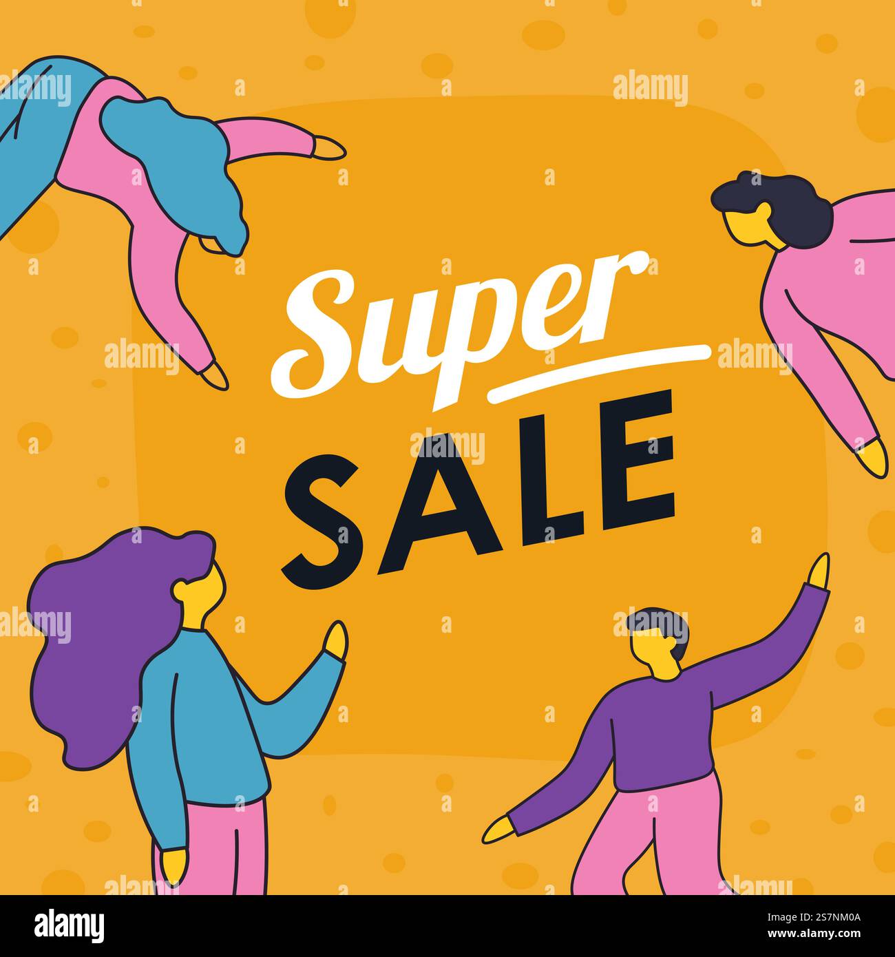 Shopping et achat de produits avec des prix réduits et la vente. Réductions pour les clients et les clients. Super réduction des coûts pour les personnes, les magasins et les magasins, les marchés de dédouanement. Vecteur dans le style plat. Super vente pour le shopping, les magasins et les magasins vecteur Illustration de Vecteur