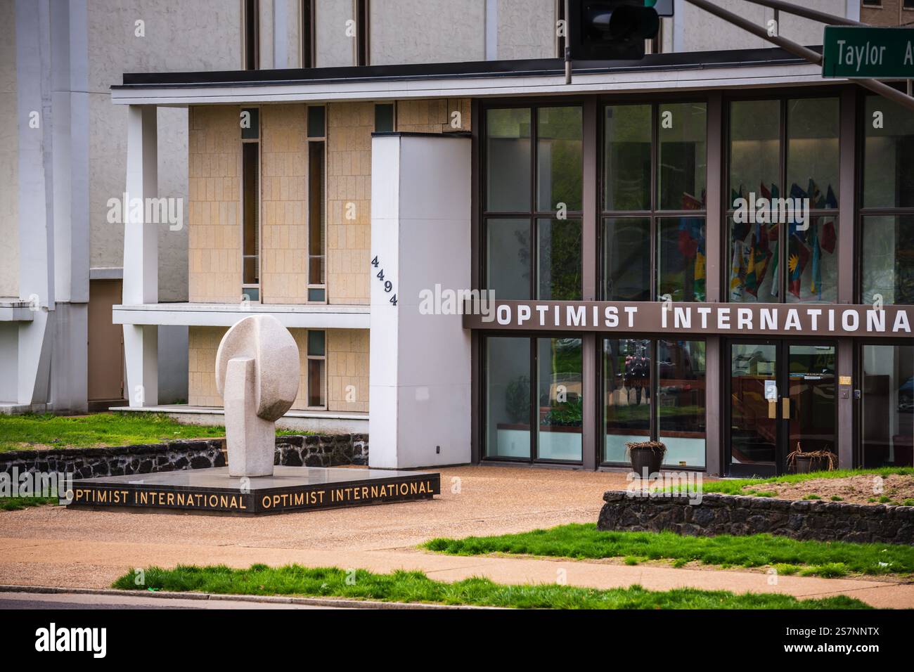 Louis, MO USA - 12 avril 2019 : Siège d'Optimist International, une organisation internationale de clubs de service avec près de 3 000 clubs et o Banque D'Images