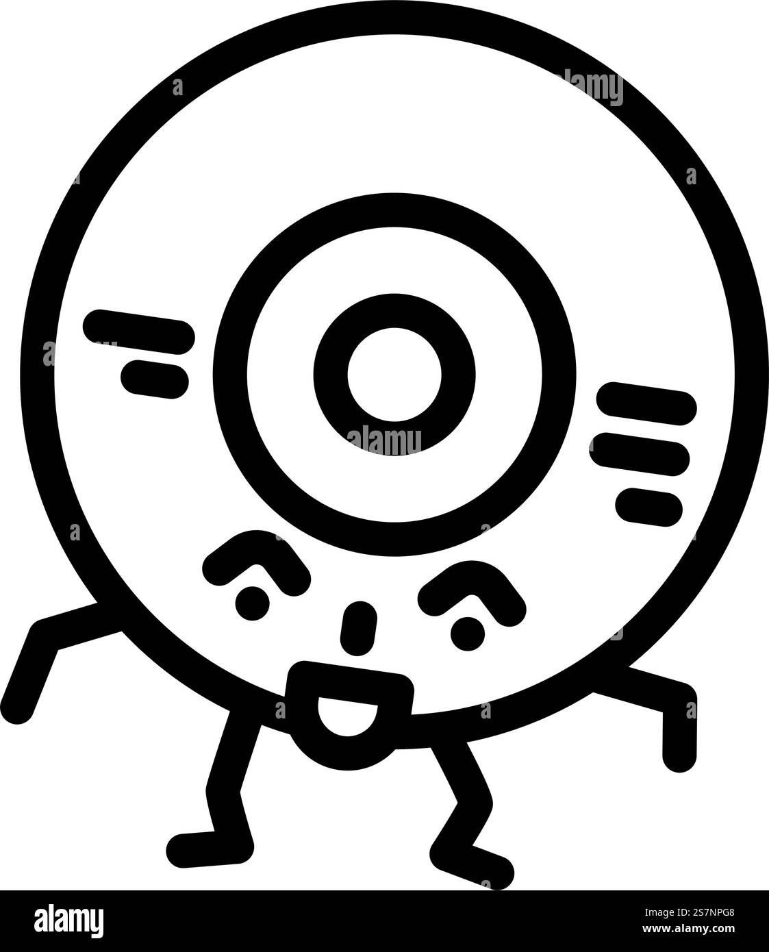 vecteur d'icône de ligne de caractère de musique rétro de cd. signe de personnage de musique rétro de cd. illustration noire du symbole de contour isolé. illustration vectorielle d'icône de ligne de caractère de musique rétro de cd Illustration de Vecteur