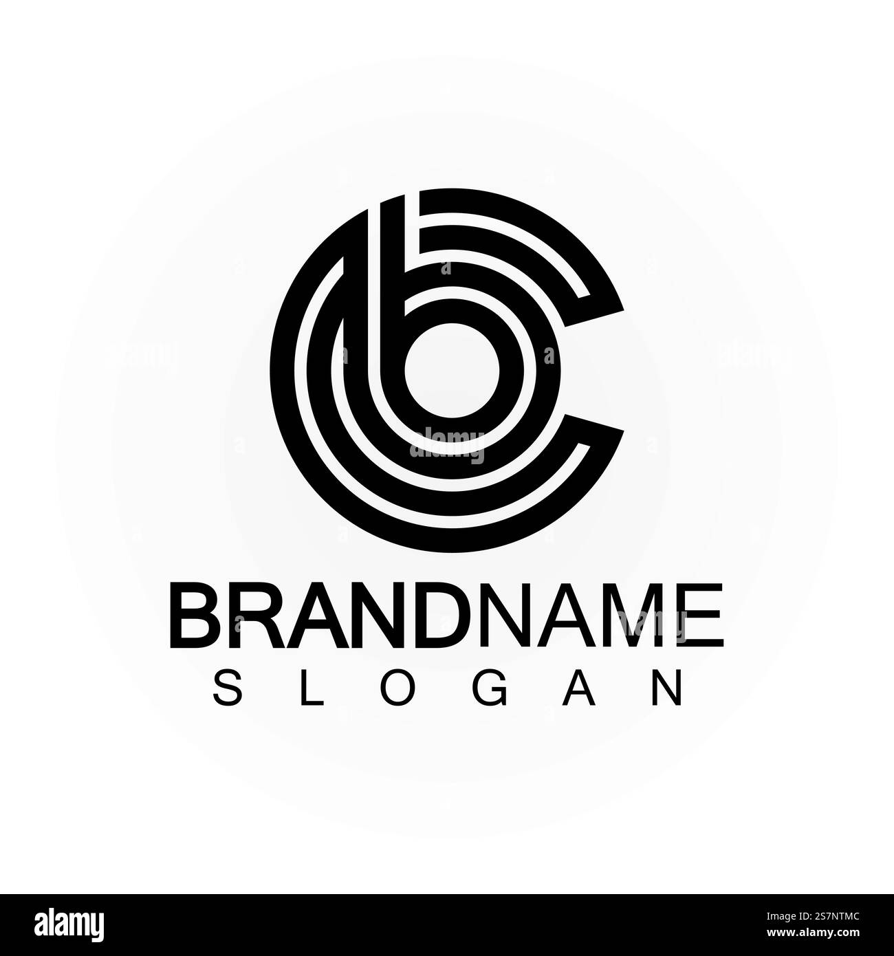 Lettres alphabétiques monogramme logo CB, BC, B et C, design élégant et professionnel d'icône de lettre Illustration de Vecteur