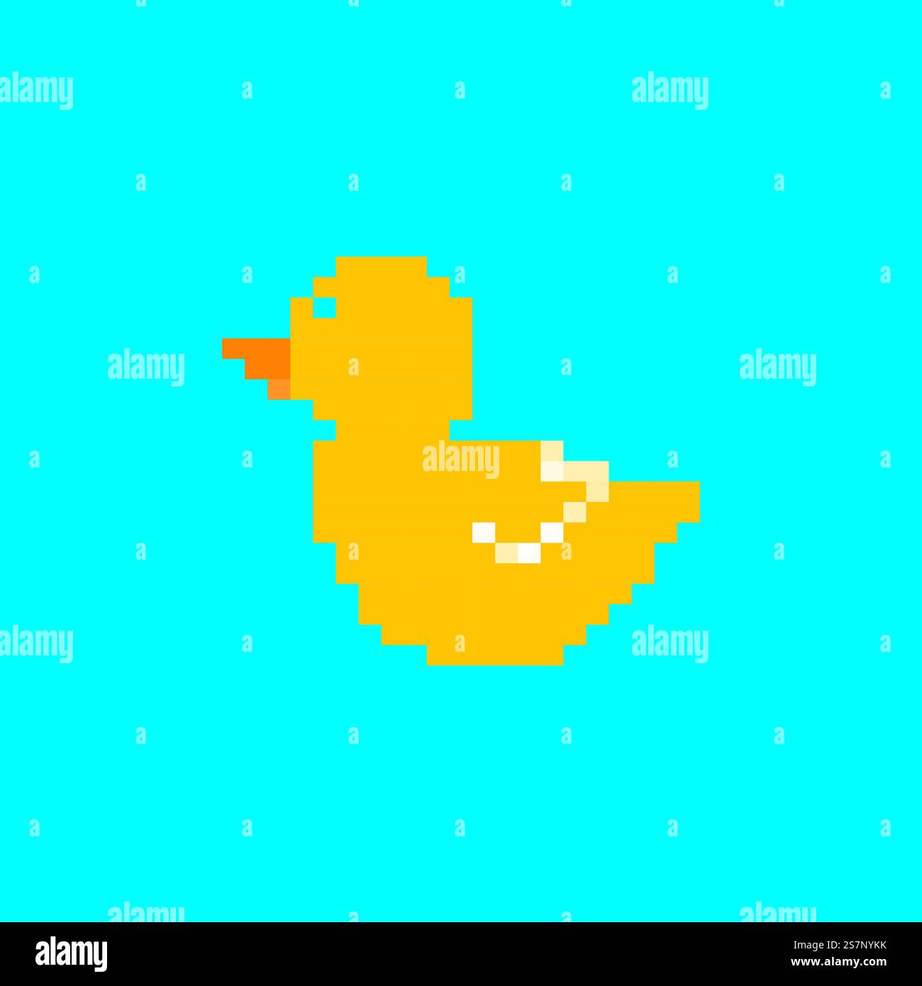 Vecteur d'icône de style 8 bits d'art pixel de canard bébé Illustration de Vecteur