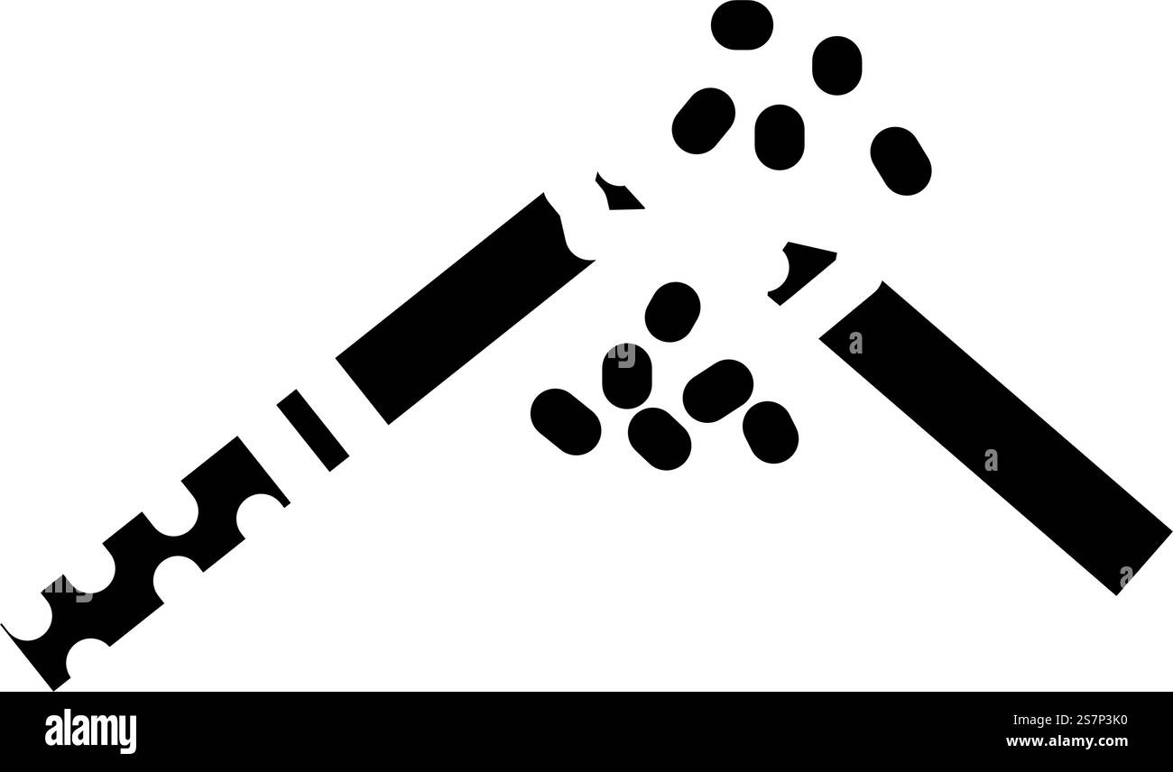 quitter fumer le vecteur d'icône glyphe de cigarette. signe « arrêter de fumer ». illustration de symbole isolé. arrêter de fumer illustration vectorielle d'icône de glyphe de cigarette Illustration de Vecteur
