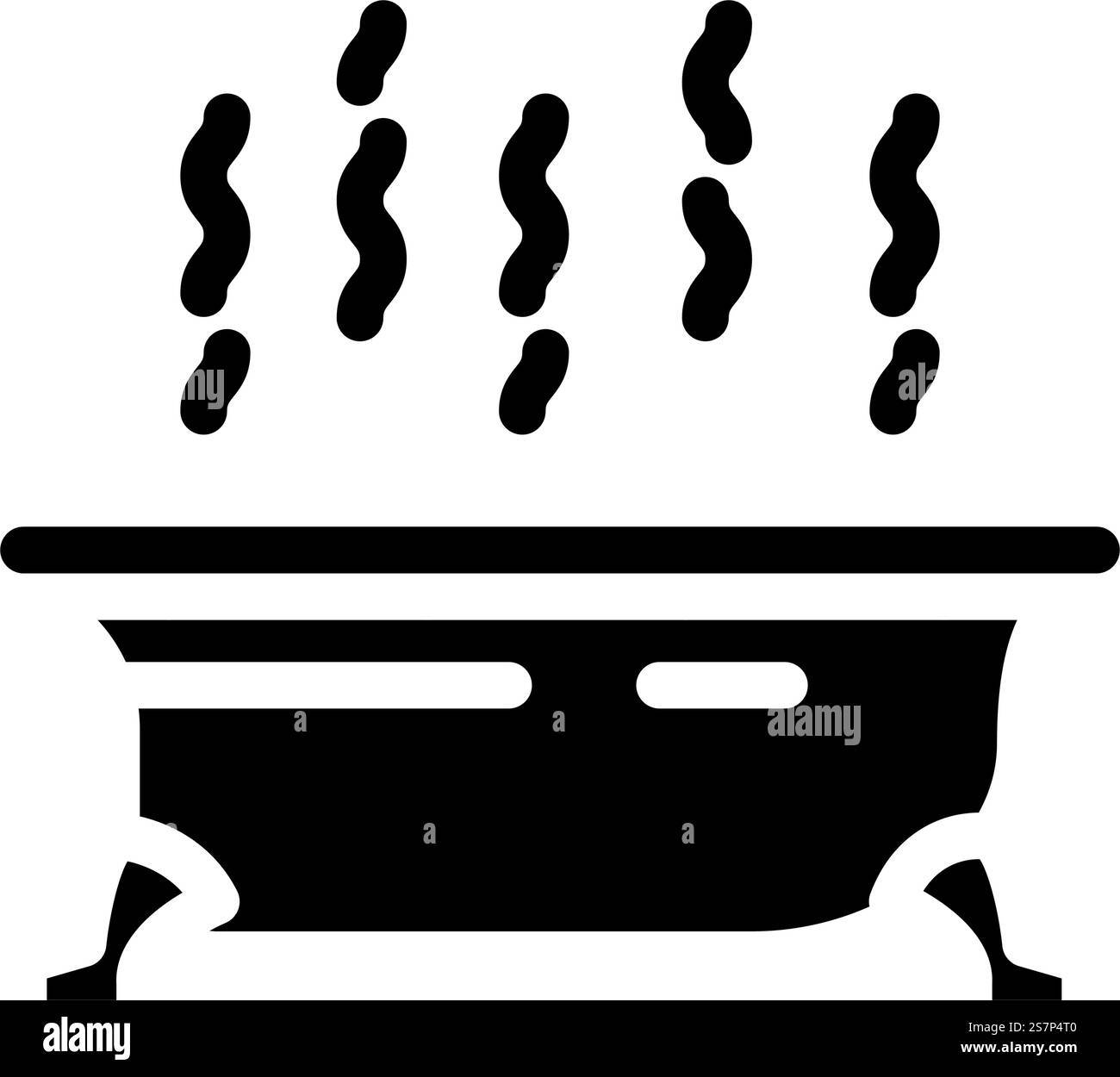 vecteur d'icône de glyphe de bain chaud. panneau bain chaud. illustration de symbole isolé. illustration vectorielle d'icône de glyphe de bain chaud Illustration de Vecteur