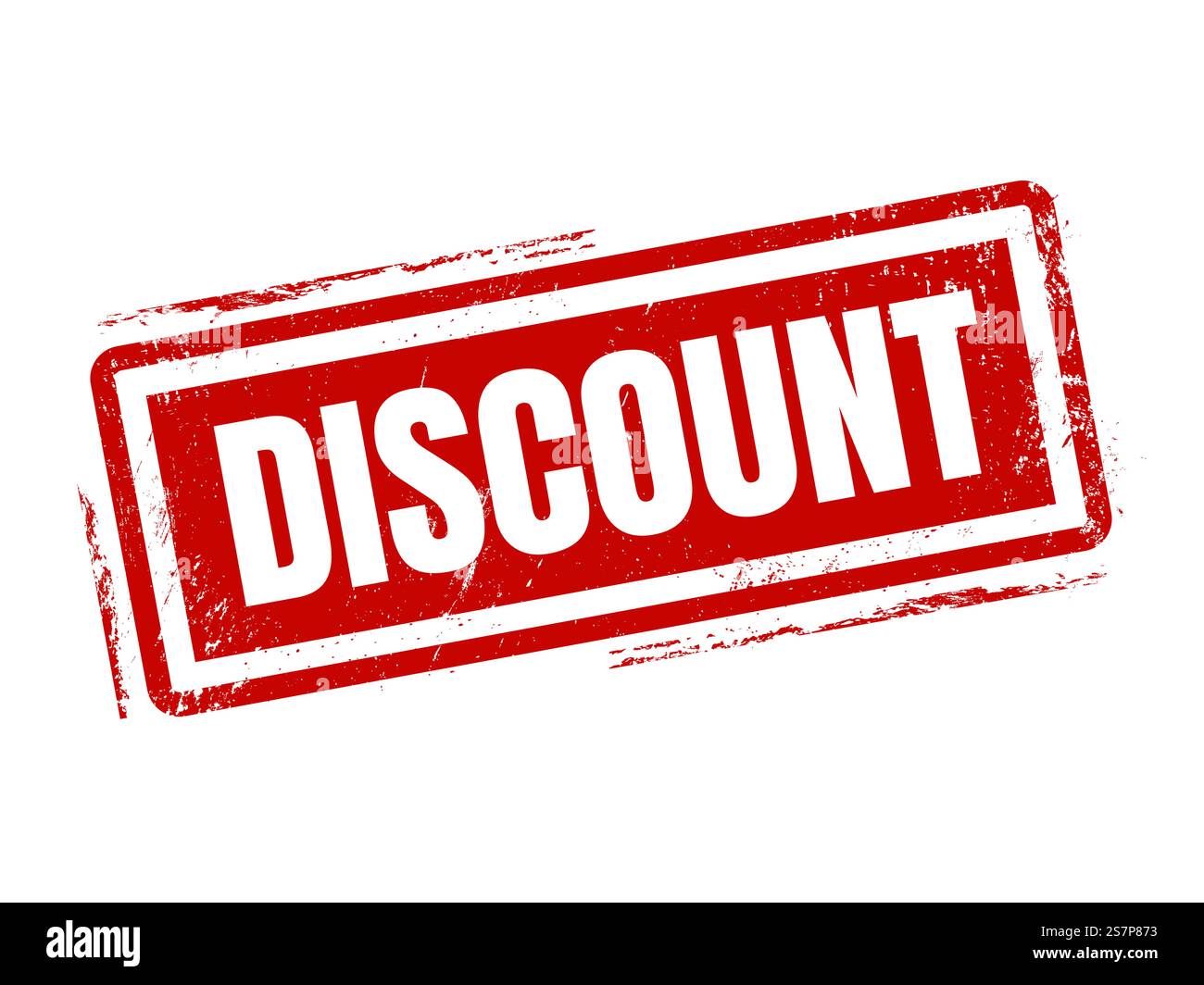 rabais dans le style de timbre rouge, estampillé sur fond blanc. style de tampon rouge de réduction Illustration de Vecteur