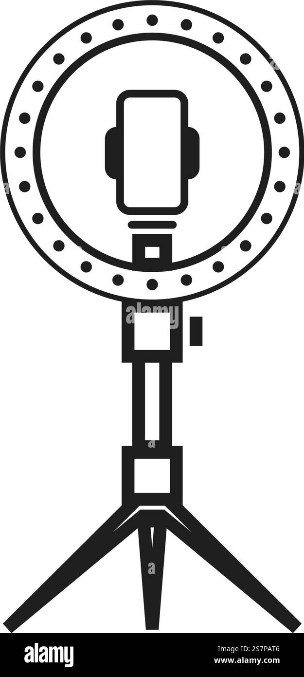 Porte-lampe annulaire icône plate Illustration de Vecteur
