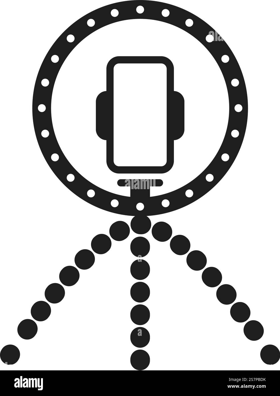 Porte-lampe annulaire icône plate Illustration de Vecteur