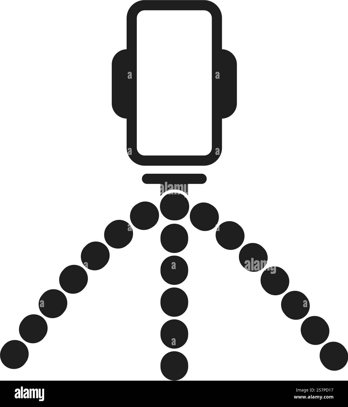 Porte-lampe annulaire icône plate Illustration de Vecteur