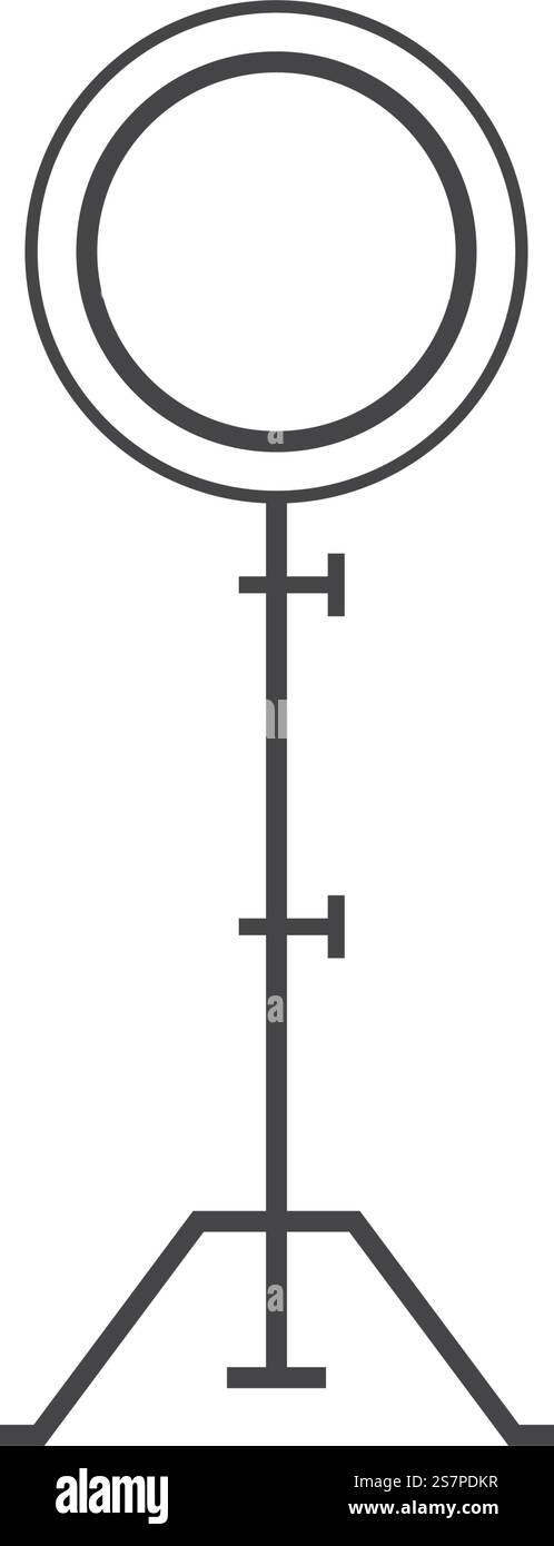 Porte-lampe annulaire icône plate Illustration de Vecteur