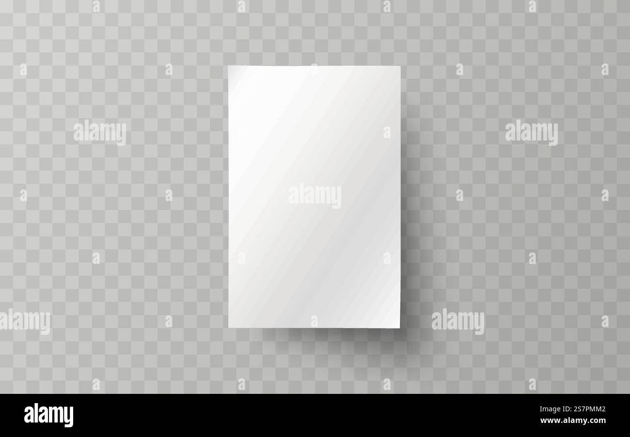 Feuille de papier blanche sur fond transparent. Vecteur. Feuille de papier blanche sur fond transparent. Illustration vectorielle Illustration de Vecteur
