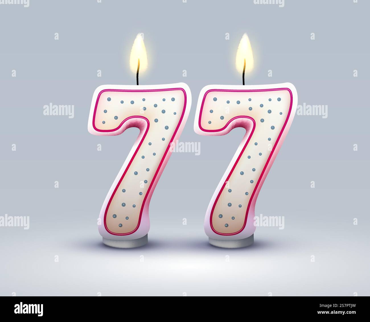 Conception De Modèle De Célébration D'anniversaire Du 77e Anniversaire Illustration Vectorielle De Logo | Vecteur Premium