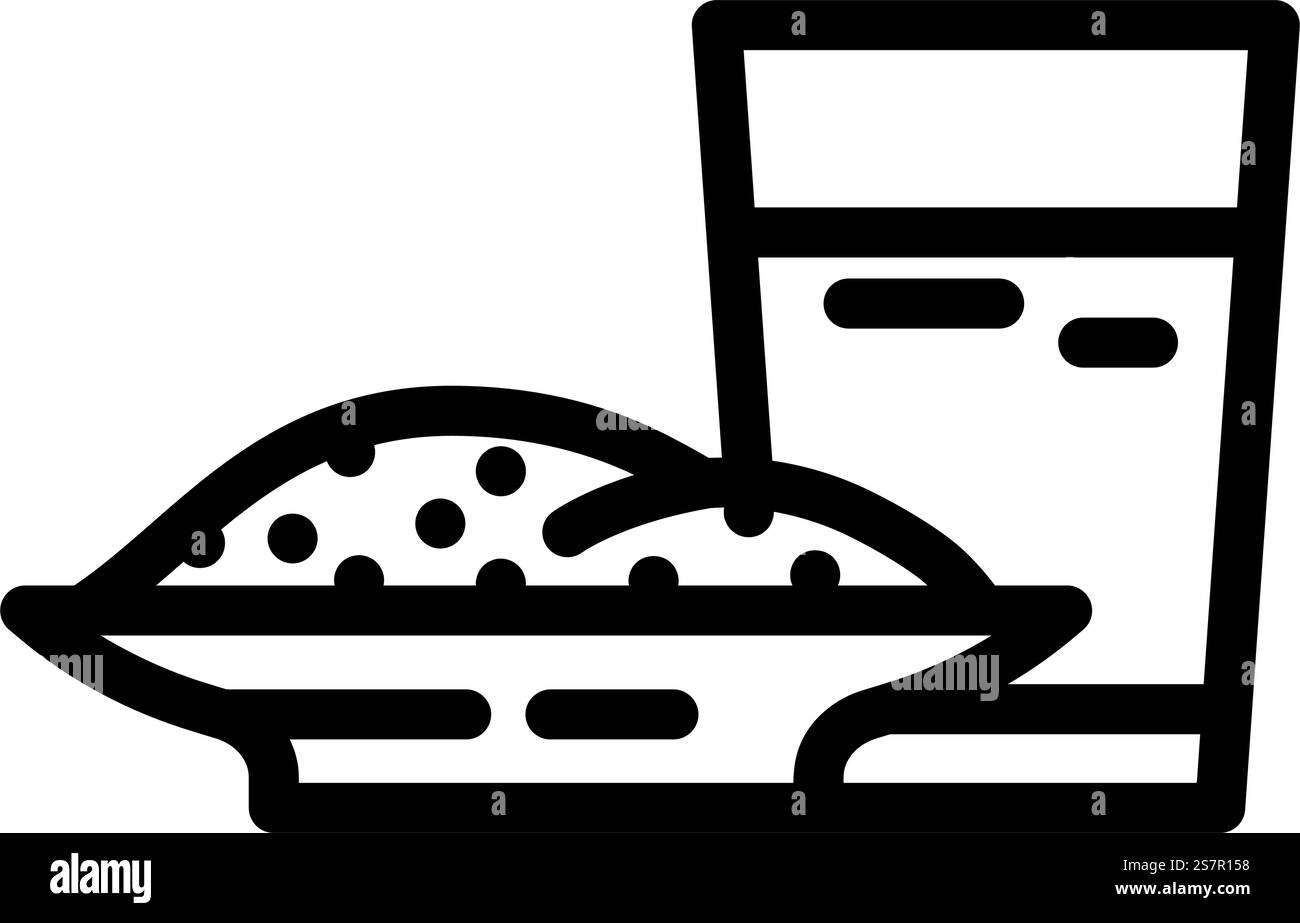 vecteur d'icône de ligne d'orge de jus d'herbe. signe d'orge de jus d'herbe. illustration noire du symbole de contour isolé. illustration vectorielle d'icône de ligne d'orge de jus d'herbe Illustration de Vecteur
