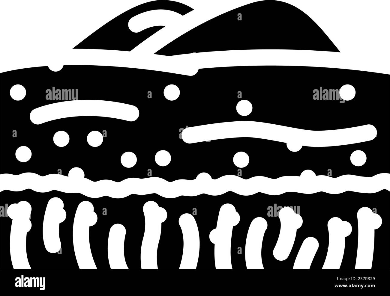 vecteur d'icône de glyphe jaune d'orge de champ. panneau jaune d'orge de champ. illustration de symbole isolé. illustration vectorielle d'icône de glyphe jaune d'orge de champ Illustration de Vecteur