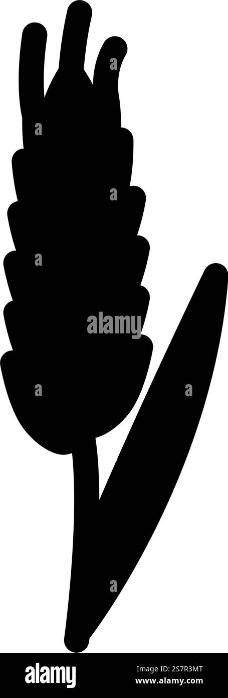 vecteur d'icône de glyphe de céréale d'orge d'oreille. enseigne de céréales d'orge d'oreille. illustration de symbole isolé. illustration vectorielle d'icône de glyphe de céréales d'orge d'oreille Illustration de Vecteur