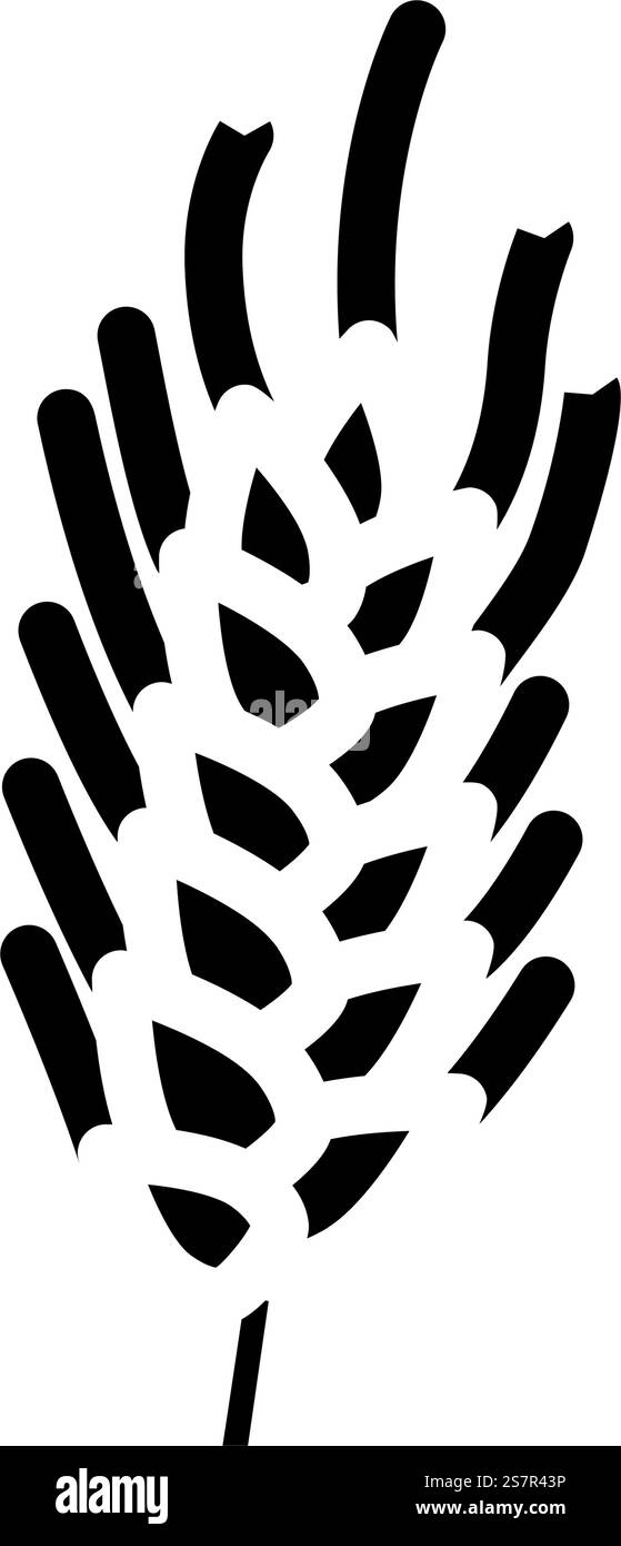 vecteur d'icône de glyphe de plante d'orge verte. signe de plante d'orge verte. illustration de symbole isolé. illustration vectorielle d'icône de glyphe de plante d'orge verte Illustration de Vecteur