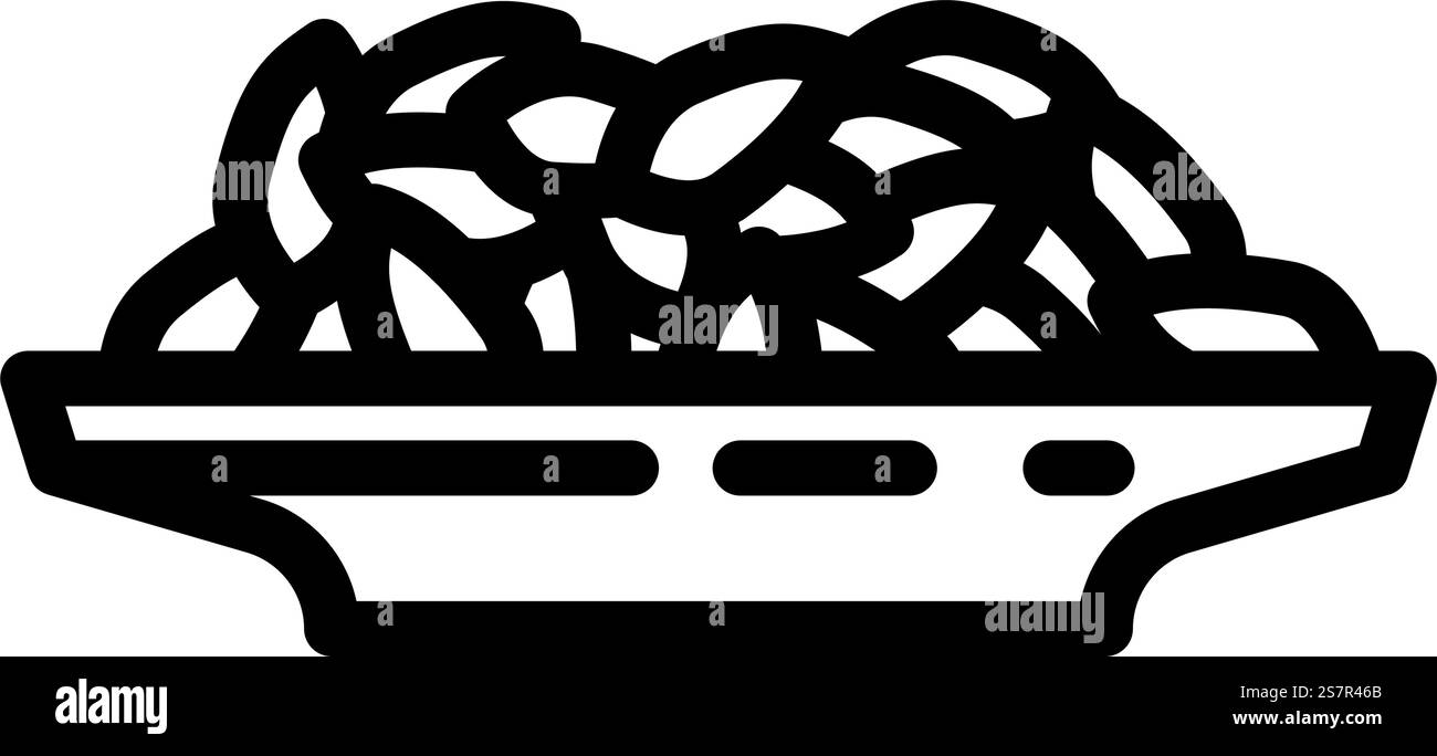 vecteur d'icône de ligne non pelée de pile de grain d'orge. enseigne de pile de grains d'orge non pelée. illustration noire du symbole de contour isolé. illustration vectorielle d'icône de ligne non pelée de pile de grain d'orge Illustration de Vecteur