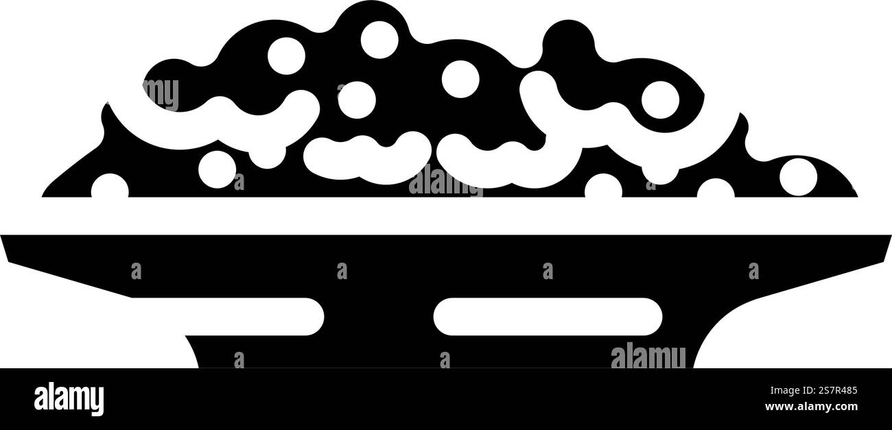 vecteur d'icône de glyphe non pelé pile de grain d'orge. enseigne de pile de grains d'orge non pelée. illustration de symbole isolé. illustration vectorielle d'icône de glyphe non pelée pile de grain d'orge Illustration de Vecteur