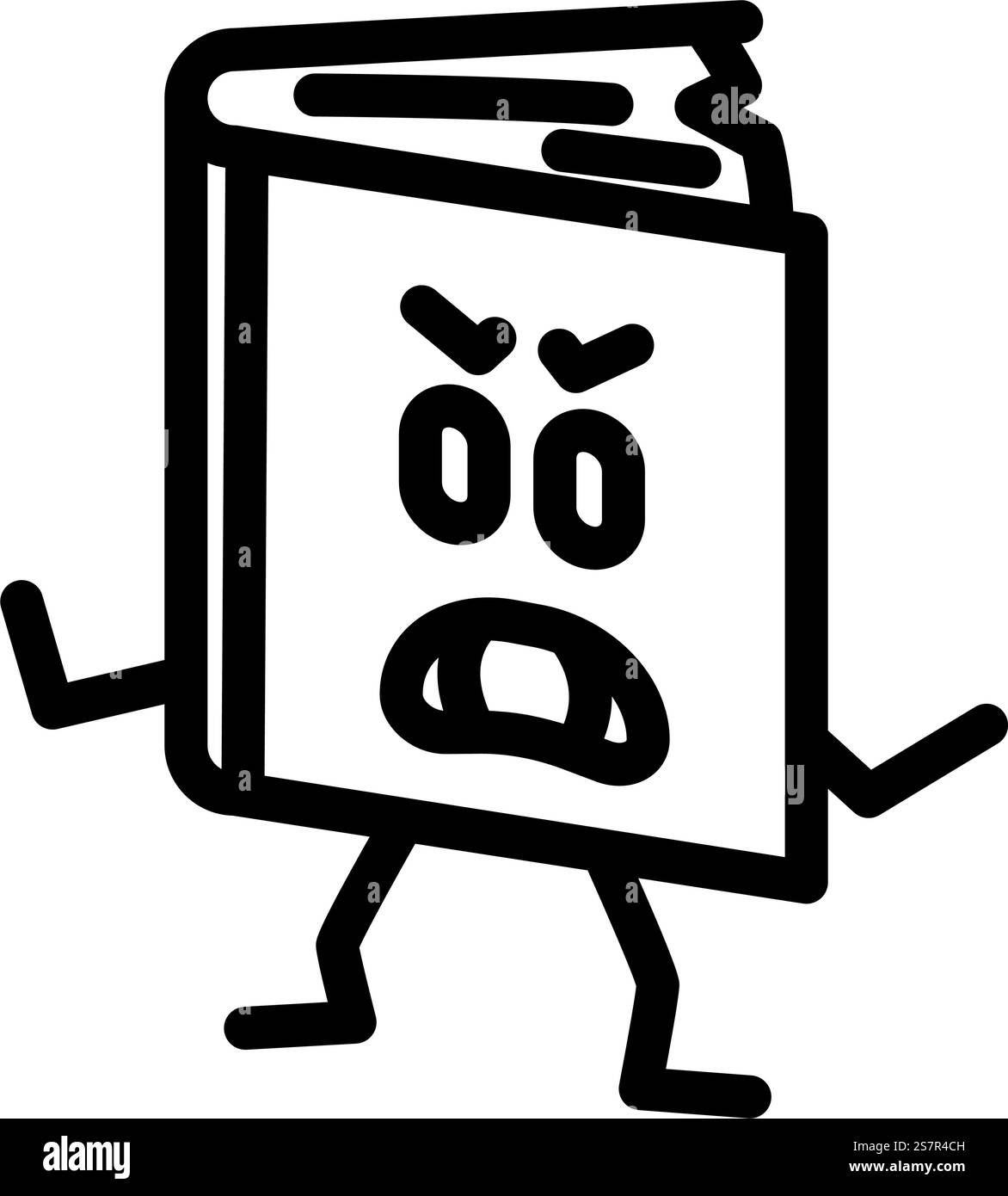 vecteur d'icône de ligne de caractère de livre de littérature. signe de personnage de livre de littérature. illustration noire du symbole de contour isolé. illustration vectorielle d'icône de ligne de caractère de livre de littérature Illustration de Vecteur