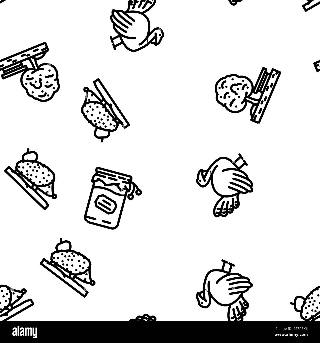 vecteur de feuille d'automne d'automne modèle sans couture illustration de ligne mince. modèle sans couture de vecteur de feuille d'automne de la saison d'automne Illustration de Vecteur