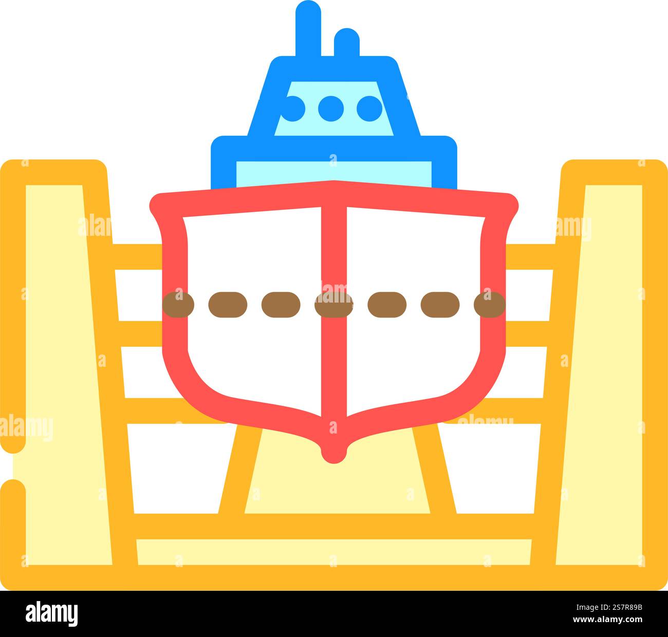 vecteur d'icône de couleur de processus de fabrication de chantier naval. panneau de procédé de fabrication pour chantier naval. illustration de symbole isolé. illustration vectorielle d'icône de couleur de processus de fabrication de chantier naval Illustration de Vecteur