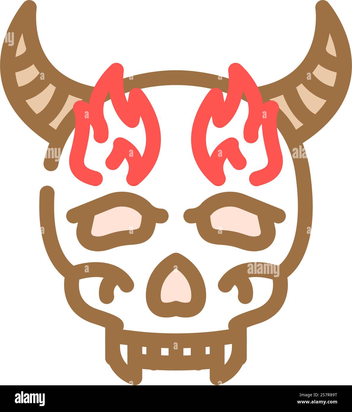 vecteur d'icône de couleur vintage d'art de tatouage de crâne. crâne tatouage art signe vintage. illustration de symbole isolé. illustration vectorielle d'icône de couleur vintage d'art de tatouage de crâne Illustration de Vecteur