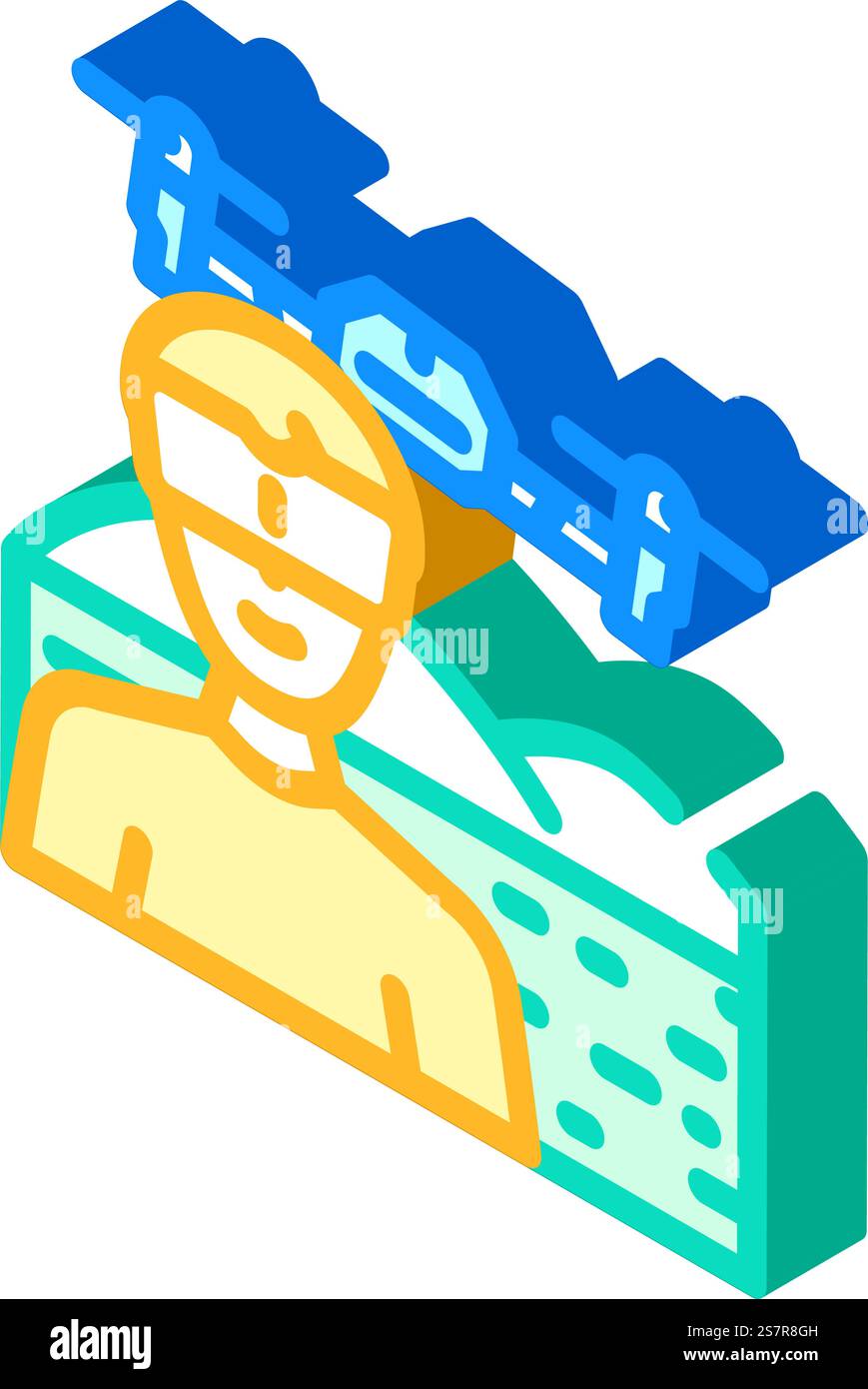 vecteur d'icône isométrique drone pilote de drone. drone pilote signe drone. illustration de symbole isolé. illustration vectorielle d'icône isométrique de drone pilote de drone Illustration de Vecteur